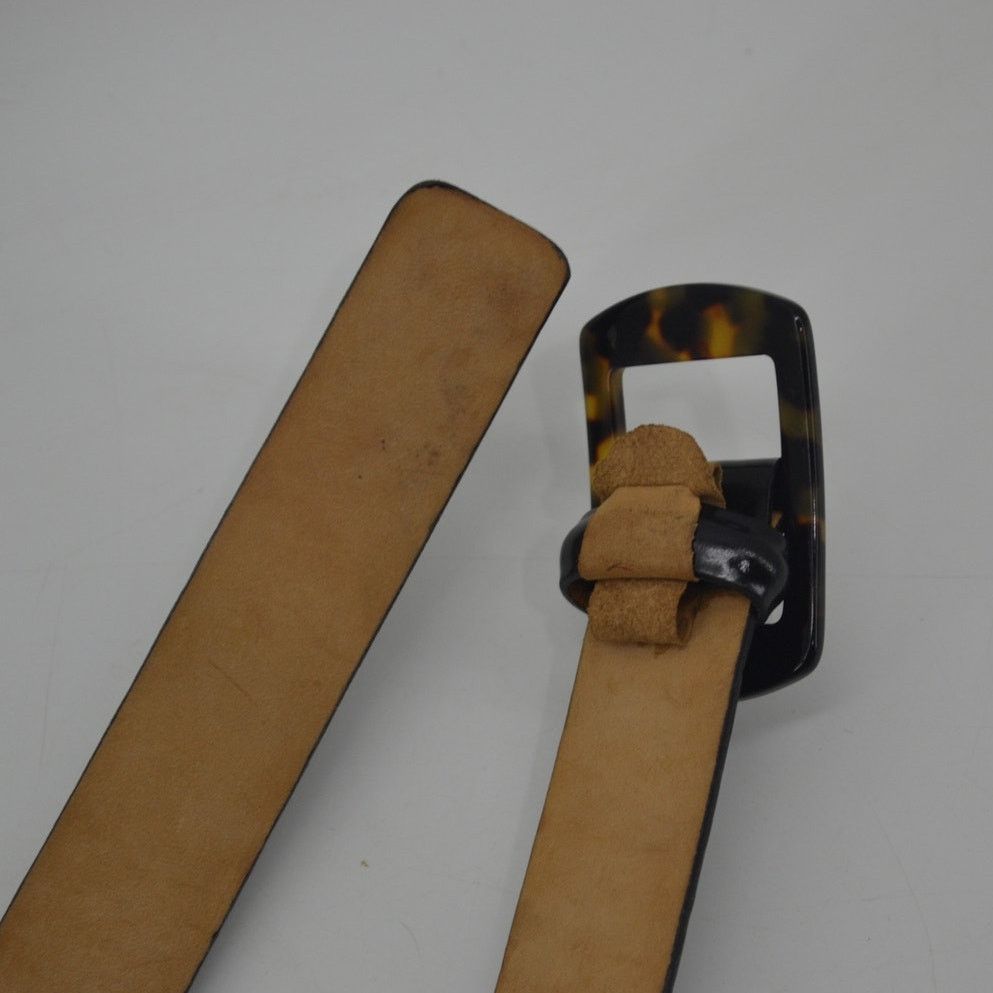 Other Harold Powell Womens Black Leather Belt Italy Minimalist Med Size ONE SIZE - 6 Thumbnail