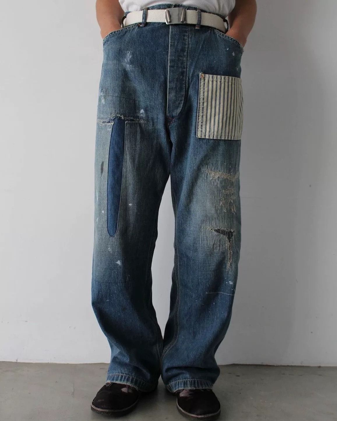 DIGAWEL distressed denim pants for fall and winter Size US 30 / EU 46 - 1 Thumbnail