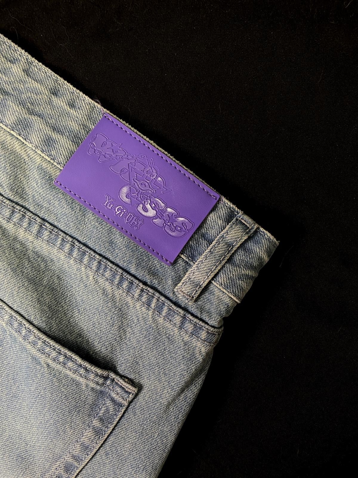 Japanese Brand Whoosis x Yu-Gi-Oh! Blue-Eyes White Dragon Graphic Jeans L Size US 35 - 7 Thumbnail