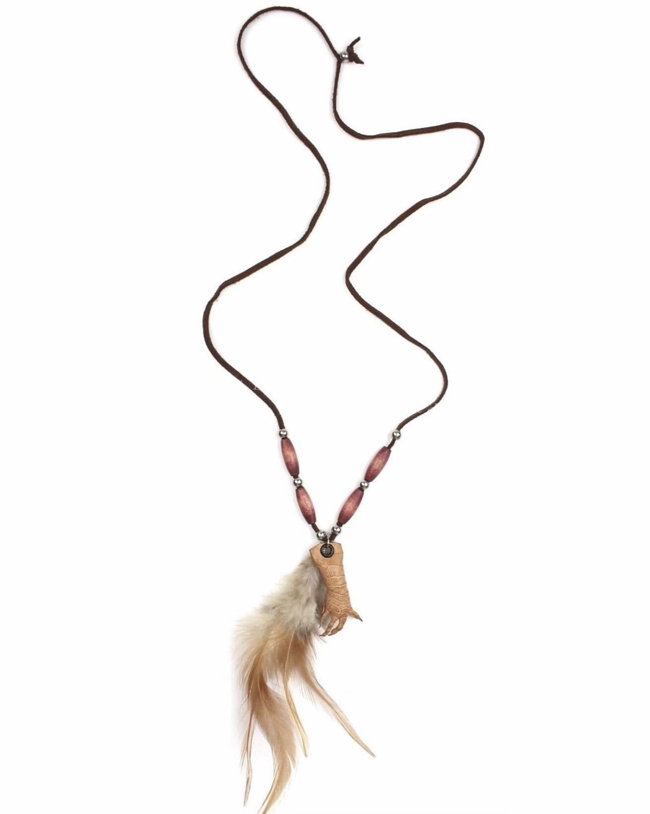 Vintage Vintage 2000s Japanese Reptile Claw Feather Necklace Size ONE SIZE - 1 Thumbnail