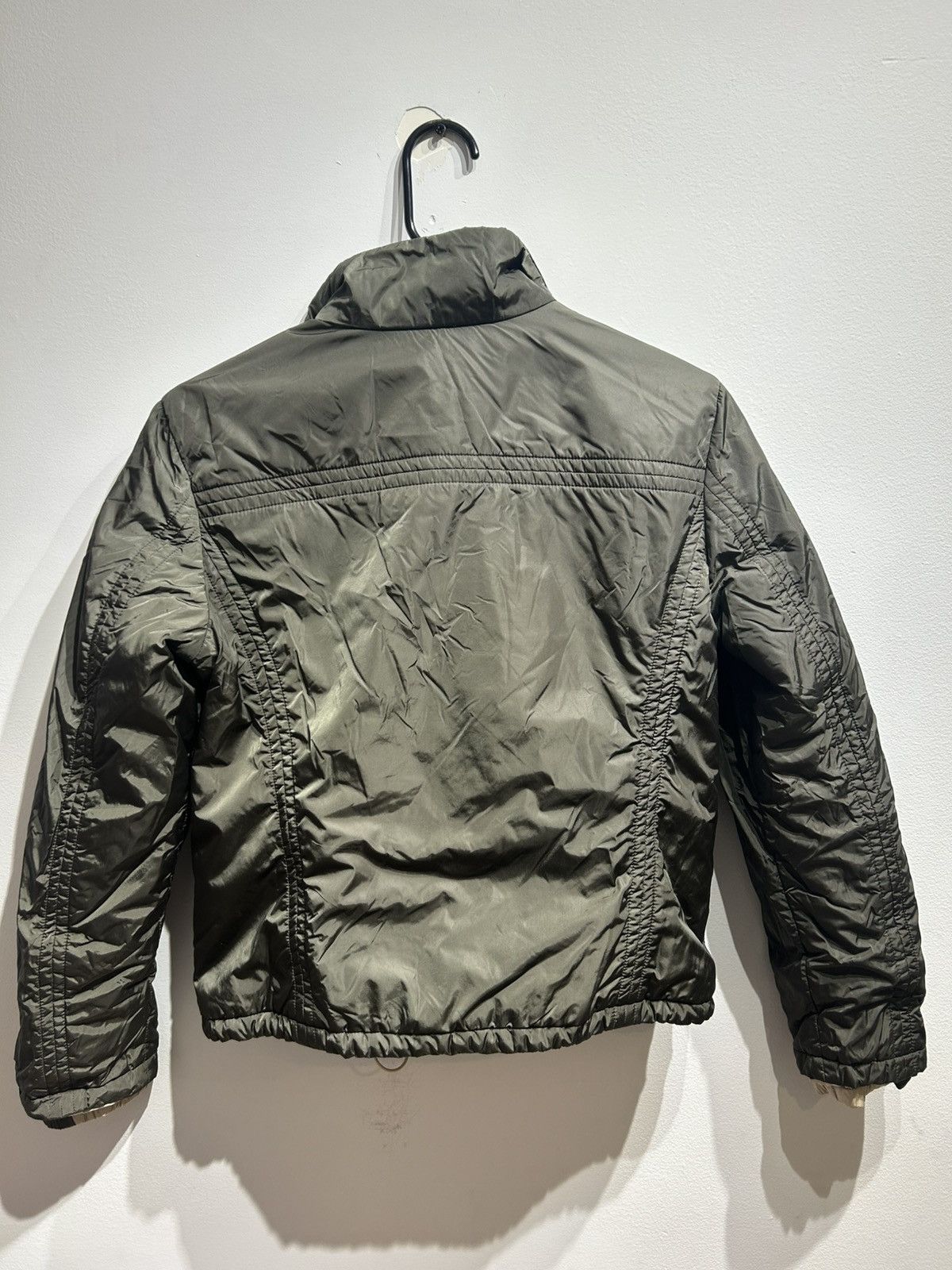 Prada Reversible Jacket Size 42 S-M Olive GREEN Brown Beige Womens Size M / US 6-8 / IT 42-44 - 18 Thumbnail