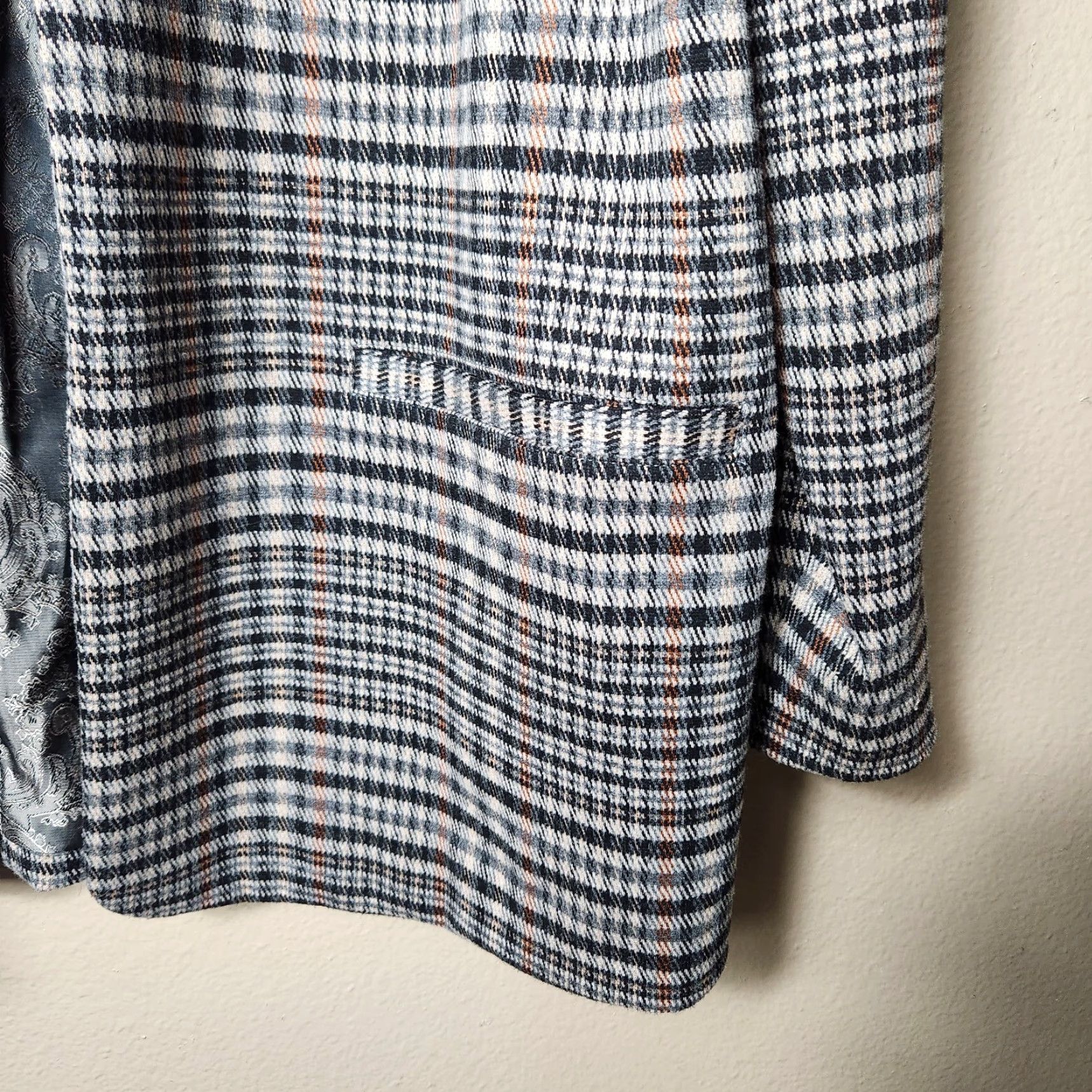 Soft Surroundings Soft Surroundings St. James Jacket Blazer Open Front Houndstooth Plaid-Size M Womens Regular Blazer Open Front Size M / US 6-8 / IT 42-44 - 4 Thumbnail