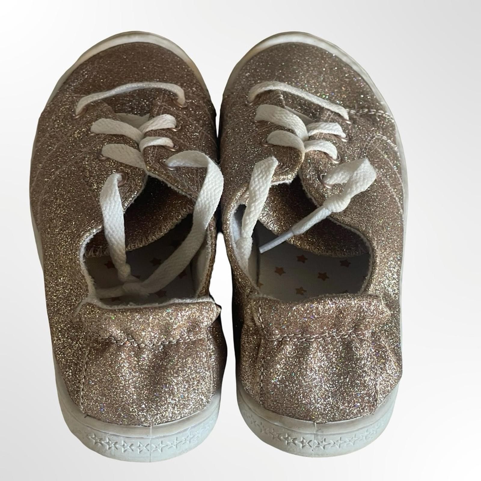 Other wonder nation Glitter Lace-Up Sneakers in Gold&White size 4 Size US 5 / EU 37 - 3 Thumbnail