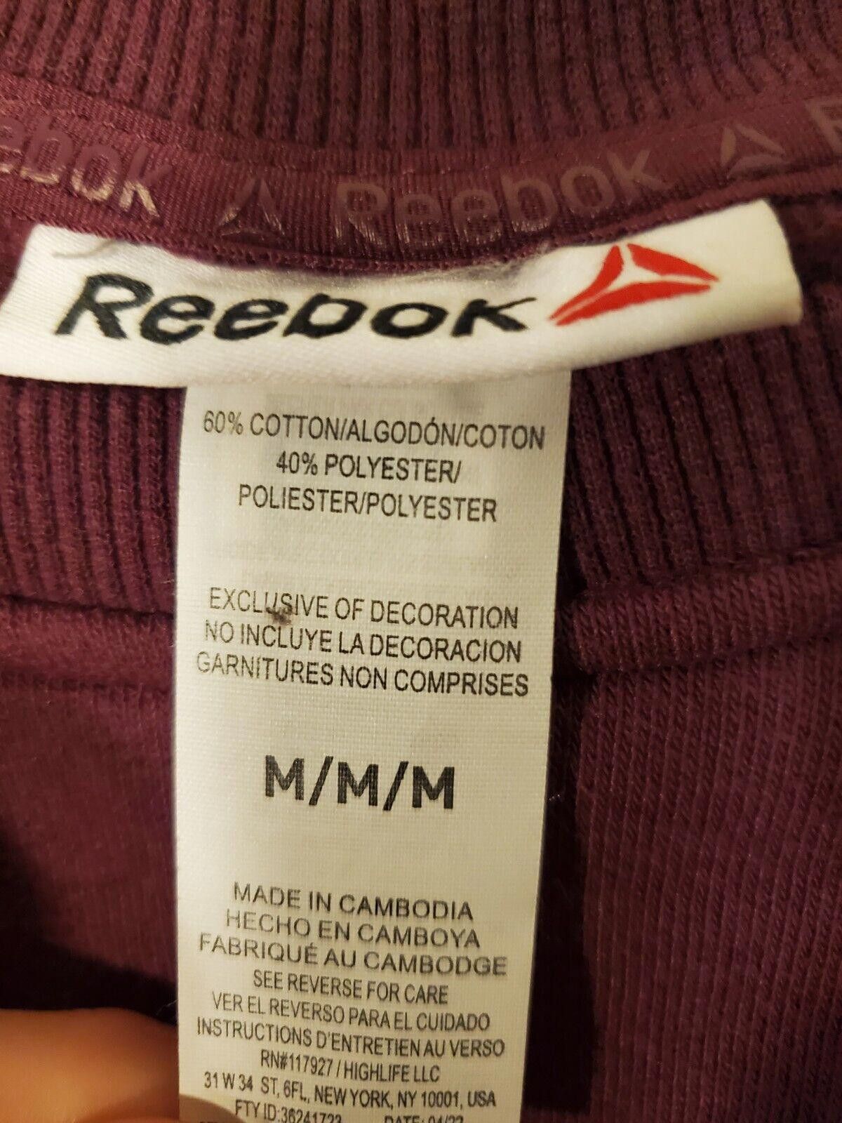 Reebok Reebok Womens Medium Purple Logo Sweatshirt Pullover Size M / US 6-8 / IT 42-44 - 7 Thumbnail