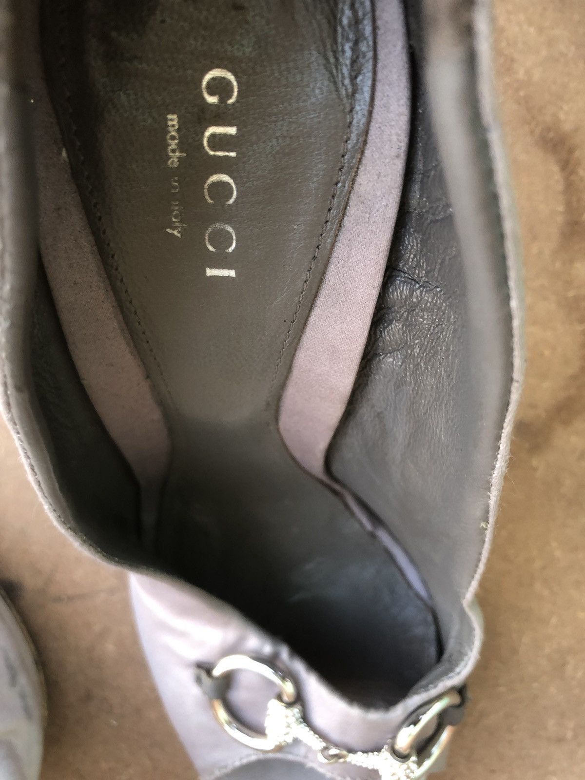 Gucci × Vintage Vintage GUCCI Grey Women’s Heels Size 39.5 Size US 9.5 / IT 39.5 - 8 Thumbnail