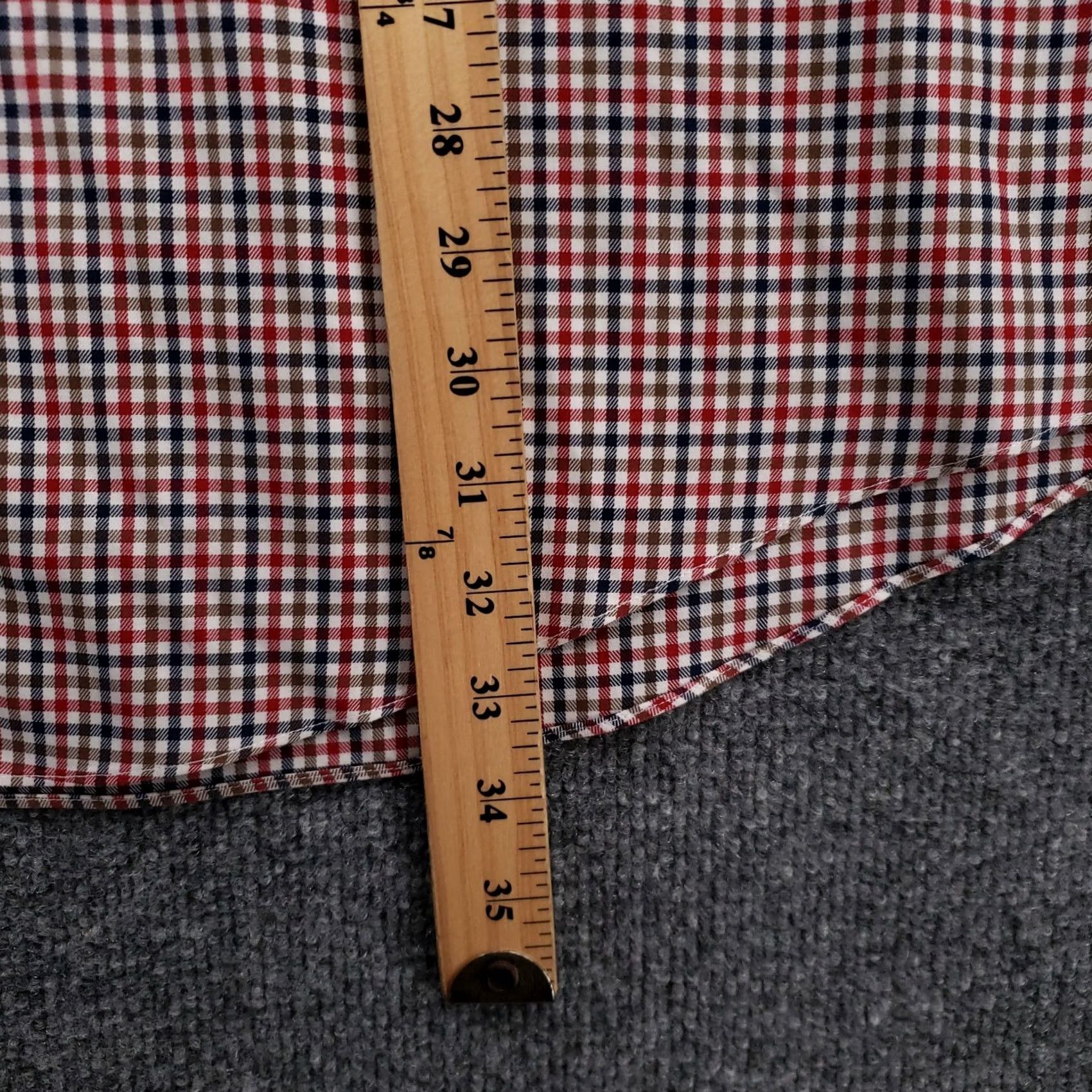 Brooks Brothers Brooks Brothers Shirt Men XL Red Plaid Button Up Long Sleeve Non Iron Size 46R - 6 Thumbnail