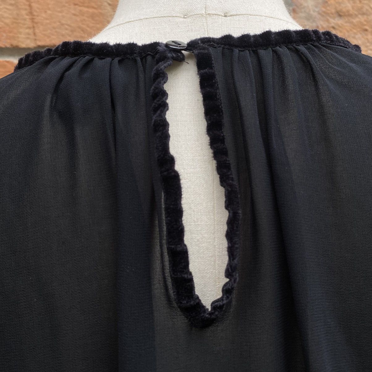 Just Cavalli Just Cavalli Black Chiffon Blouse with Knit Sleeves Size M / US 6-8 / IT 42-44 - 18 Thumbnail