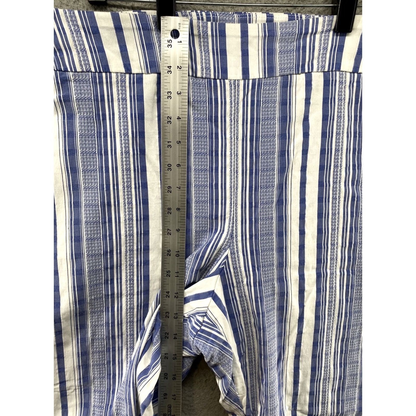 Vintage Est 1946 Women’s Rayon Blend Striped Wide Leg Ankle Boho Pants 22W Plus Size Size 40" / US 18 - 7 Thumbnail