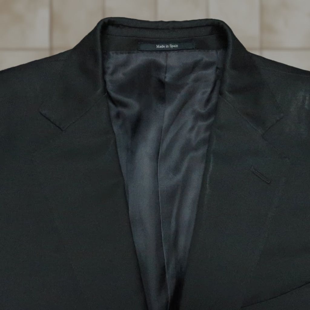 Ermenegildo Zegna Zegna Blazer Mens 42R Black Wool 2 Piece Notch Lapel Single-Breasted Fly Two-Button Inner Pockets Dry Clean Only Adult Menswear Size 42R - 1 Thumbnail
