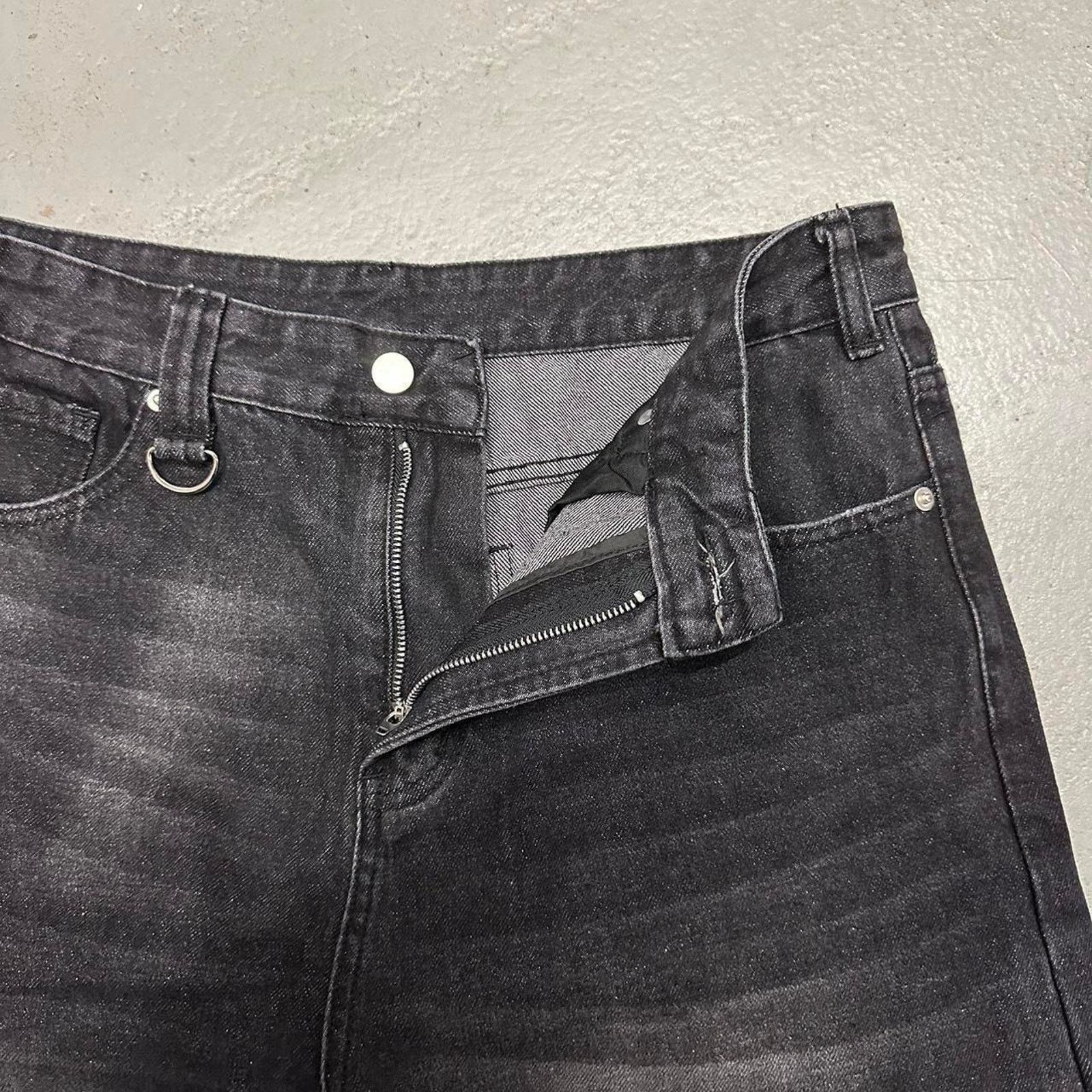 Other BLACK FADE Vintage BAGGY y2k DENIM WAIST 32 MODELED Size US 32 / EU 48 - 4 Thumbnail