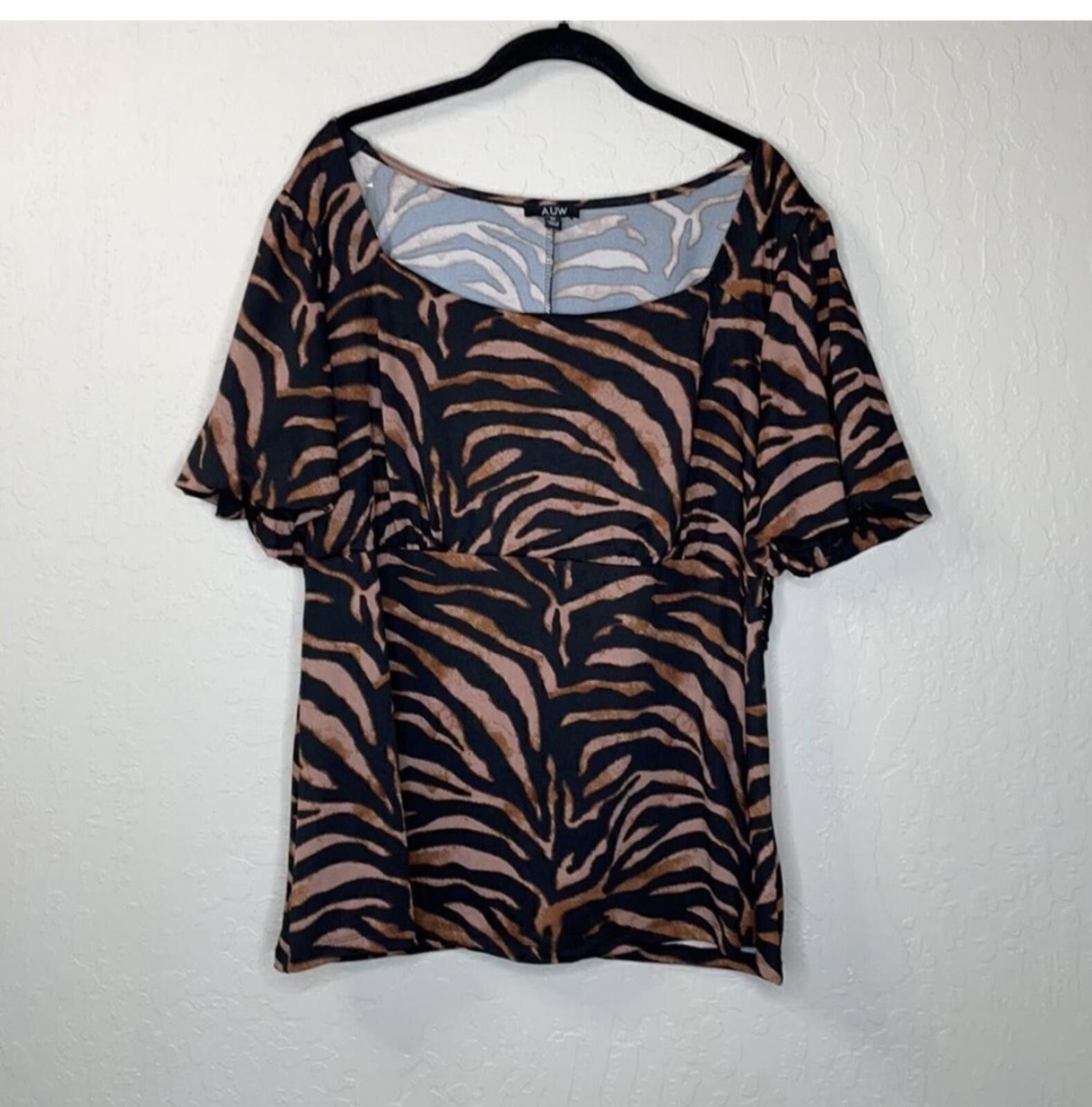 Other A.U.W leopard print blouse Size XXL / US 16-18 / IT 52-54 - 2 Thumbnail