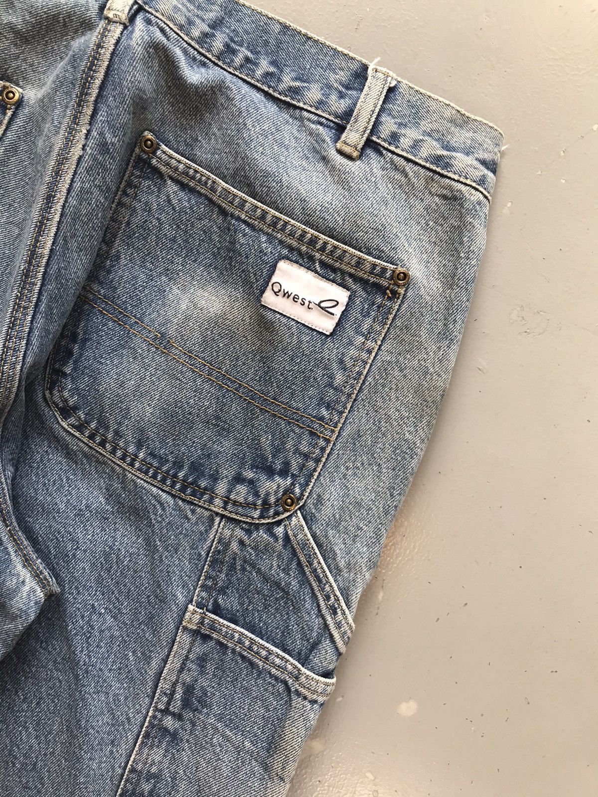 Carhartt × Dickies × Vintage Vintage qwest o double knee distressed denim Size US 36 / EU 52 - 14 Thumbnail