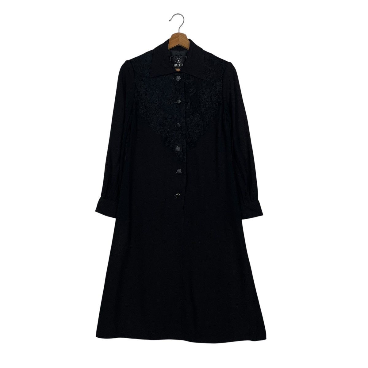 Japanese Brand Japanese Brand Soir Perle Black Coat Size S / US 4 / IT 40 - 1 Thumbnail