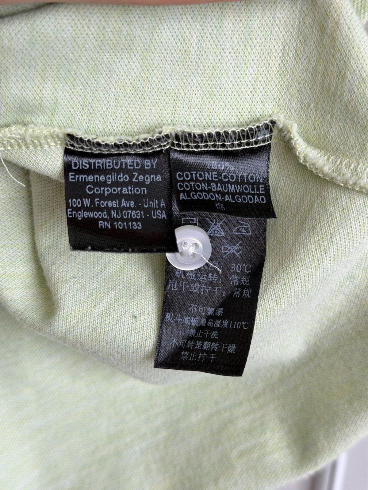 Ermenegildo Zegna Zegna Sport Light Green Polo Shirt Mens Size L Vintage Size US L / EU 52-54 / 3 - 13 Thumbnail