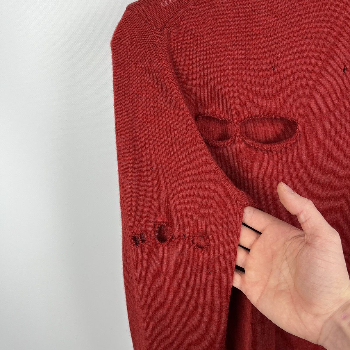 Vivienne Westwood Vivienne Westwood Red Label Distressed Wool Sweater Size L / US 10 / IT 46 - 23 Thumbnail