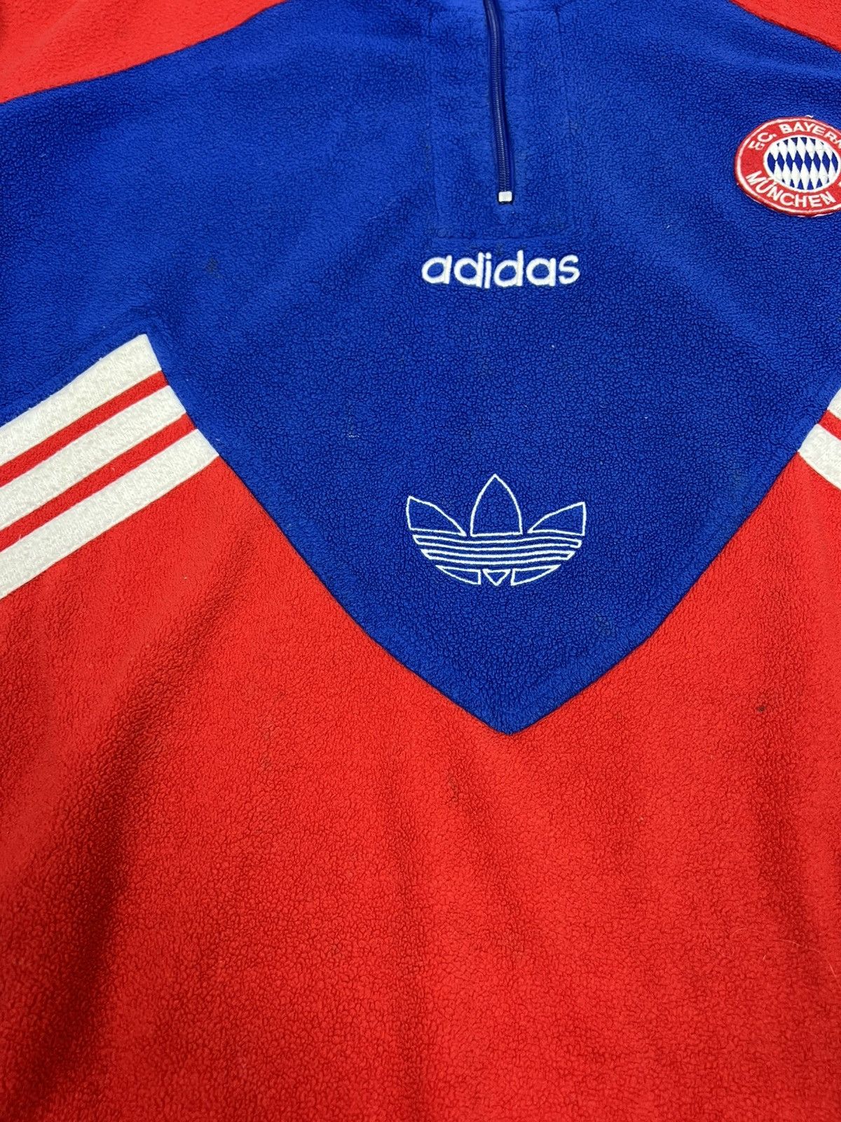 Adidas Vintage Bayern Munich 1995/96 Adidas Fleece 1/4 Zip Jacket Size US L / EU 52-54 / 3 - 10 Thumbnail