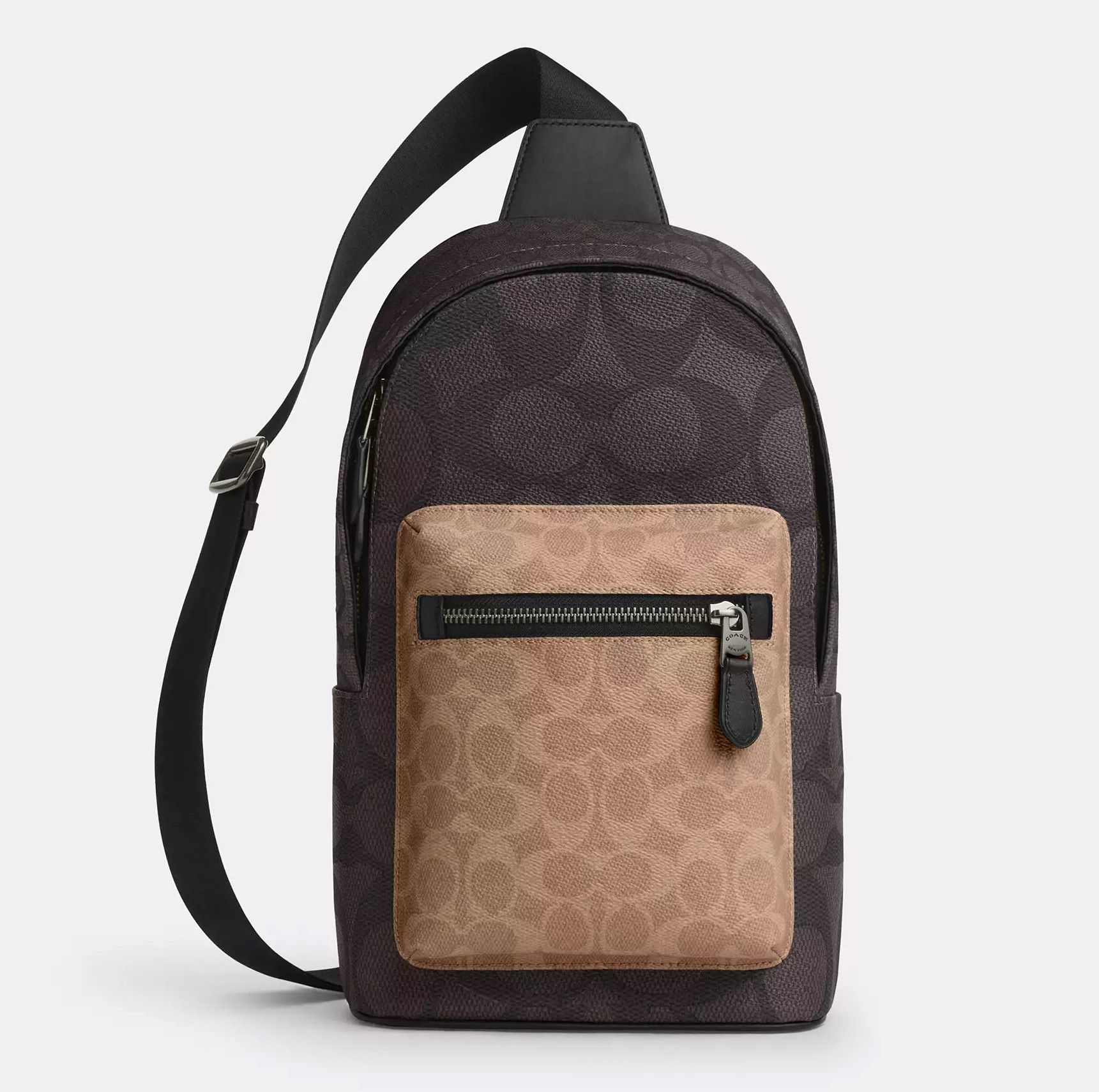 Coach MEN'S West Pack In Blocked Signature Canvas CAB60 Size ONE SIZE - 3 Thumbnail