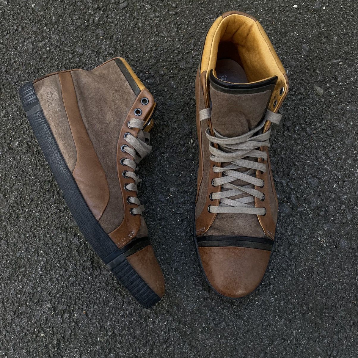 Alexander McQueen × Puma Alexander Mcqueen 2009 Leather Sneakers Size US 12 / EU 45 - 4 Thumbnail