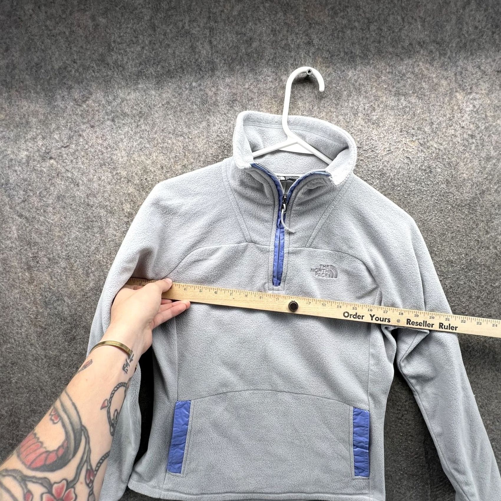 The North Face The North Face Fleece Jacket Womens Small Gray 1/4 Zip Pullover Outdoor Denali Size S / US 4 / IT 40 - 5 Thumbnail