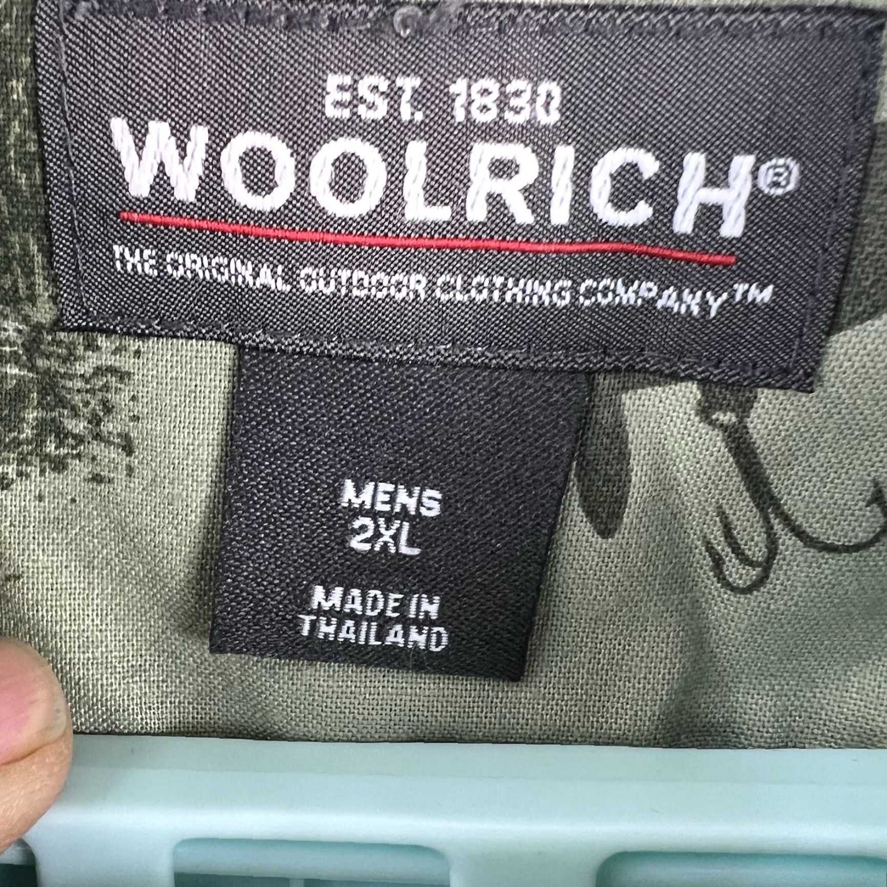Vintage Woolrich Sage Lures Fishing Button Down Shirt Men’s Size 2XL Green Short Sleeve Size US XXL / EU 58 / 5 - 4 Thumbnail