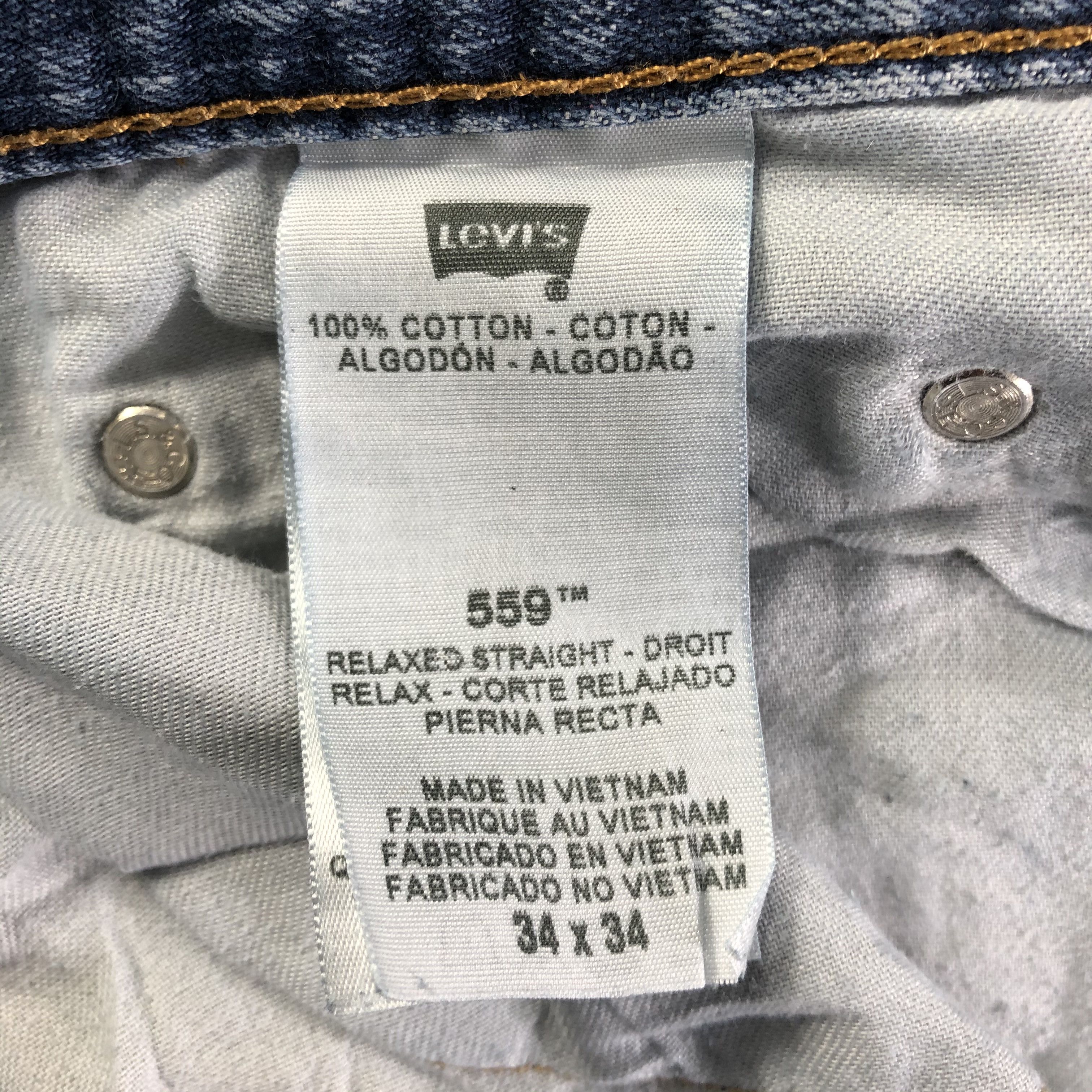 Levi's Vintage Blue Wash Levis 559 Jeans-J4307 Size US 36 / EU 52 - 10 Thumbnail