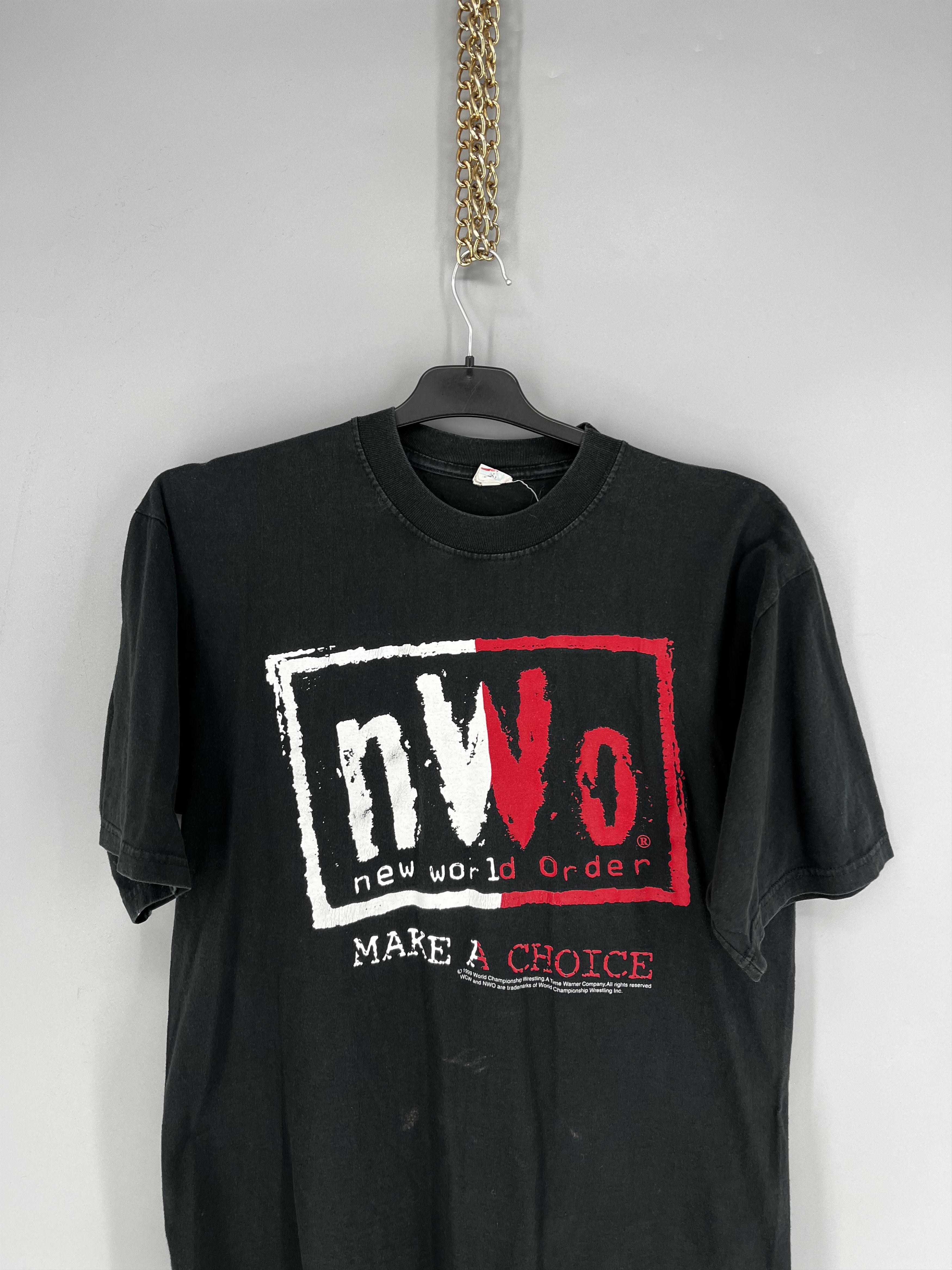 WWE WCW nWo Make A Choice T-shirt Men’s size Medium black &white Size US M / EU 48-50 / 2 - 6 Thumbnail