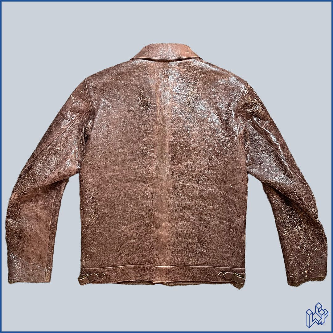 Blackmeans Blackmeans brown leather cracked jacket Size US M / EU 48-50 / 2 - 8 Thumbnail