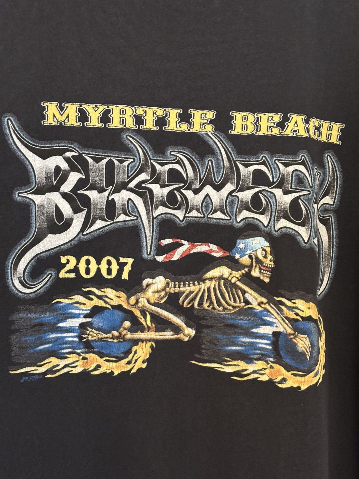 Delta Vintage 2007 Myrtle Beach BikeWeek Black Shirt - Sz: XL Size US XL / EU 56 / 4 - 2 Thumbnail