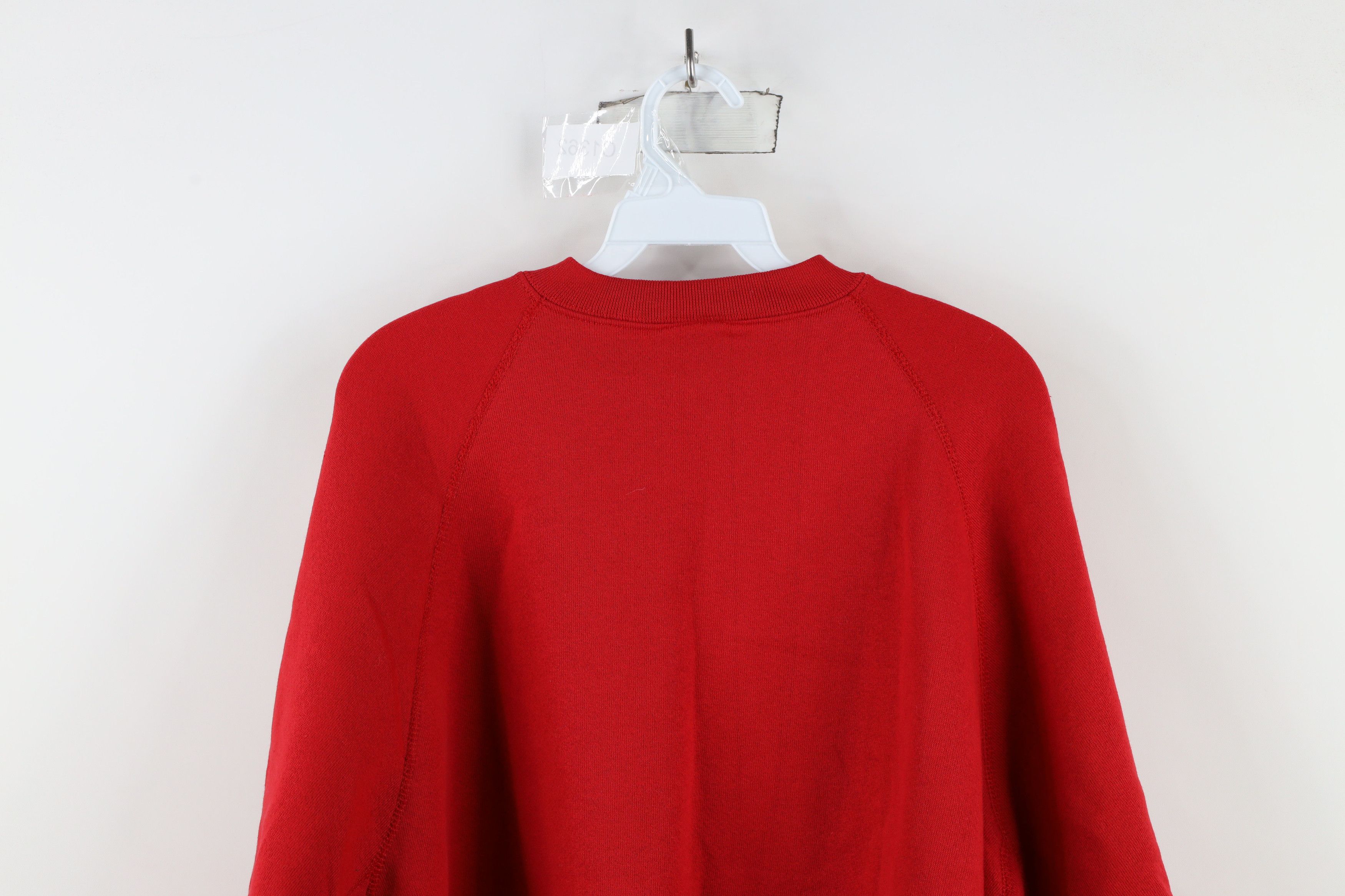 Vintage Deadstock Vintage 90s Streetwear Crewneck Sweatshirt Red USA Size US XL / EU 56 / 4 - 8 Thumbnail