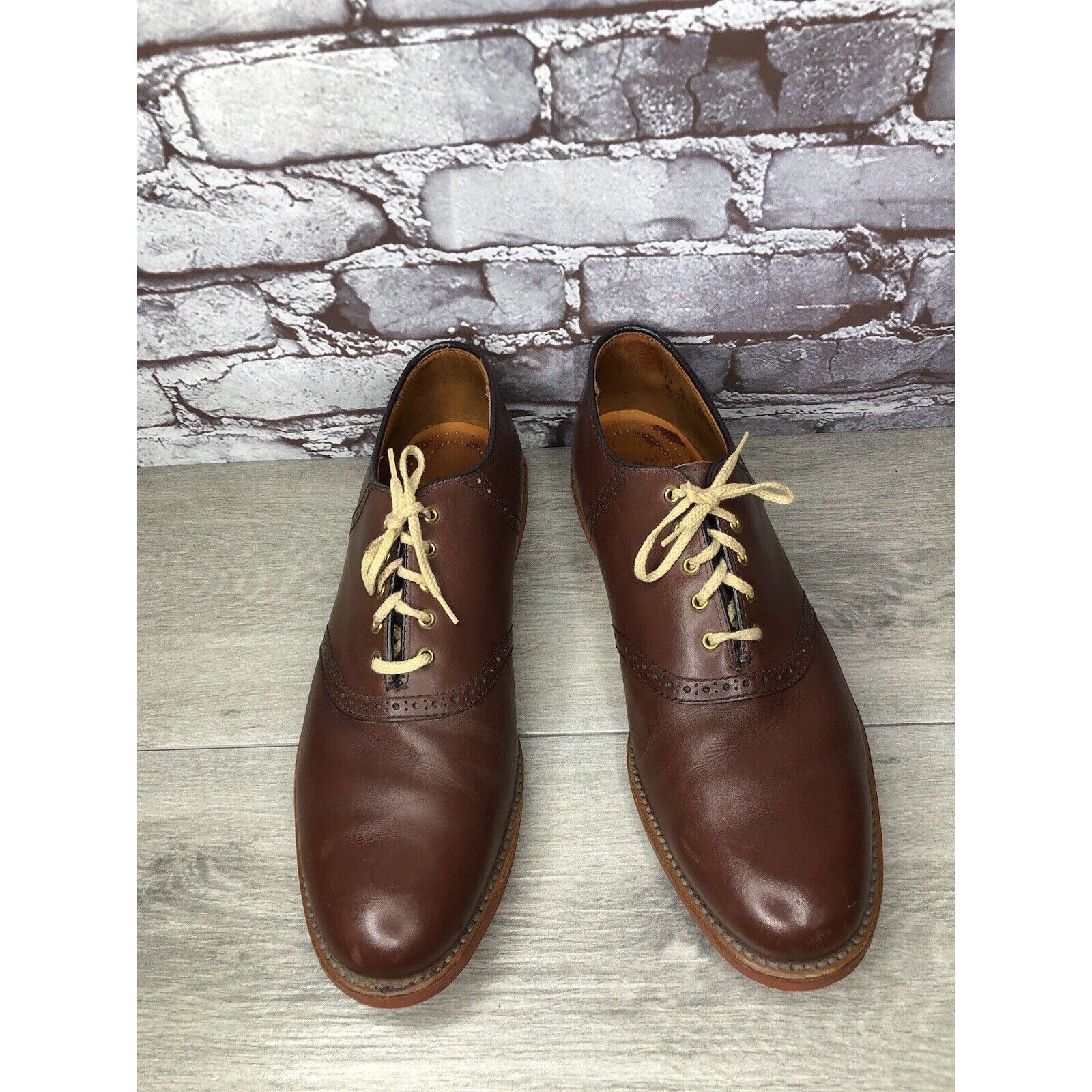 Cole Haan Cole Haan Burgundy Brown Leather Lace Up Dress Oxfords Shoes Size US 12 / EU 45 - 2 Thumbnail