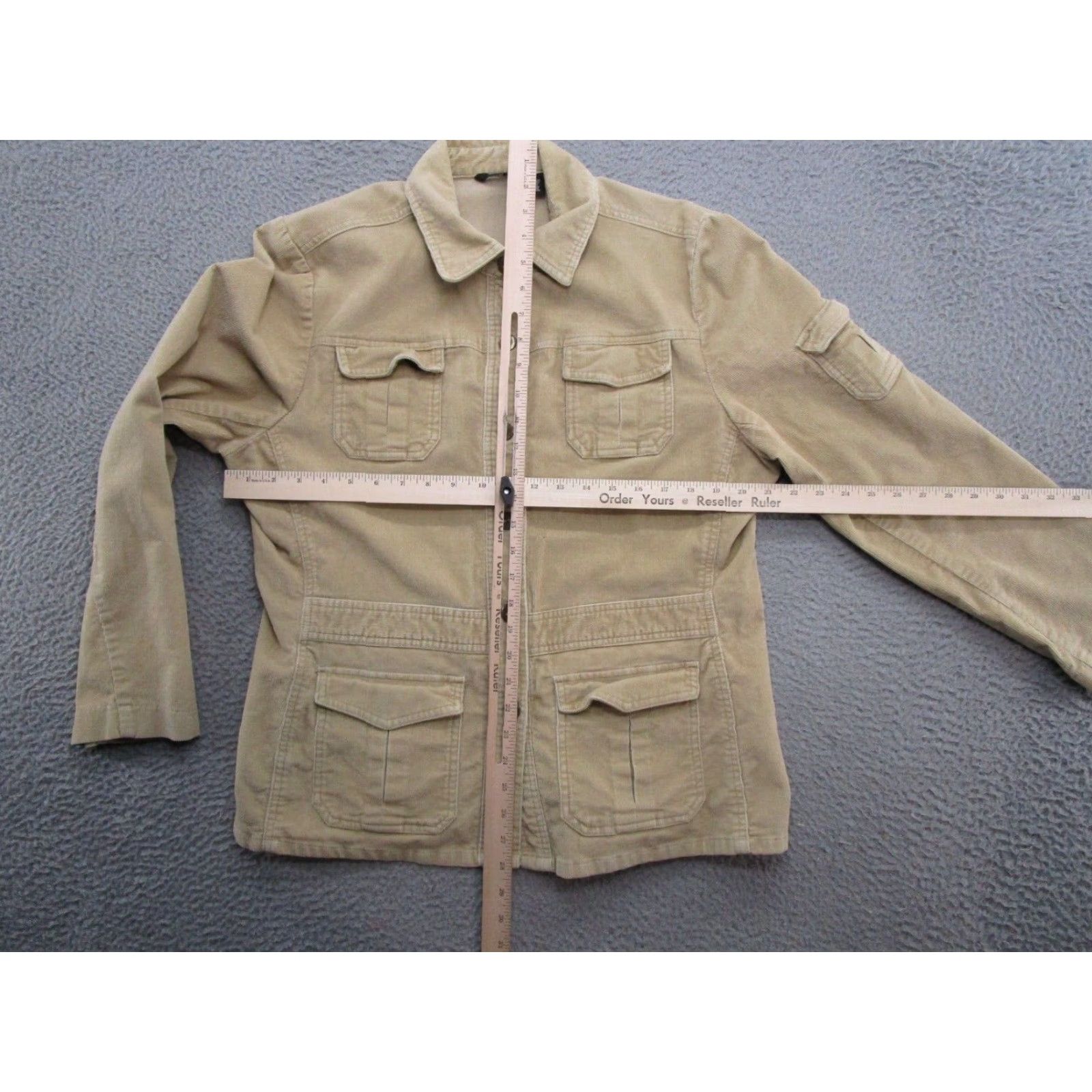 Mossimo Mossimo Corduroy Jacket Women's Beige Military Pockets Collared Size XL VTG Y2K Size XL / US 12-14 / IT 48-50 - 3 Thumbnail