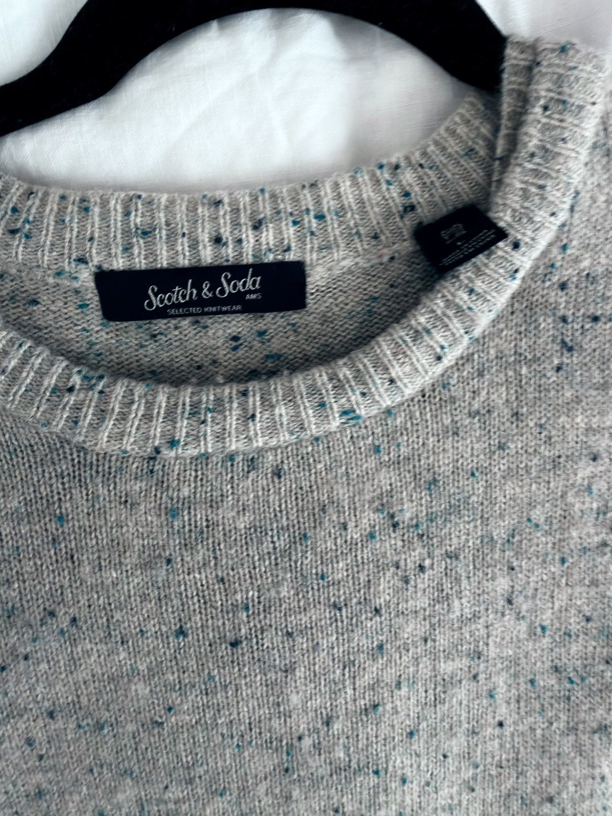 Scotch & Soda Scotch & Soda Large Heather Grey Wool Crewneck Sweater Size US L / EU 52-54 / 3 - 4 Thumbnail
