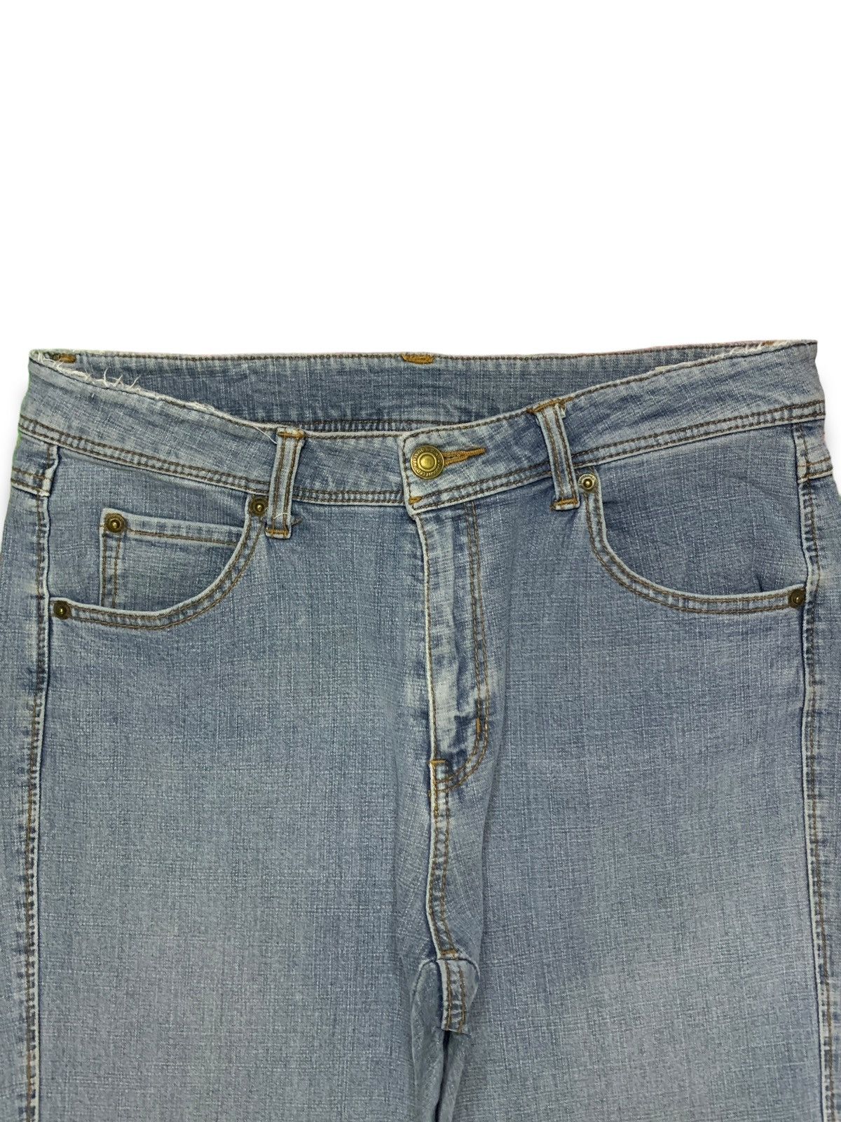 Japanese Brand SALES🔥Vintage Japanese Brand Faded Distressed Flare Jeans Size 31" - 4 Thumbnail