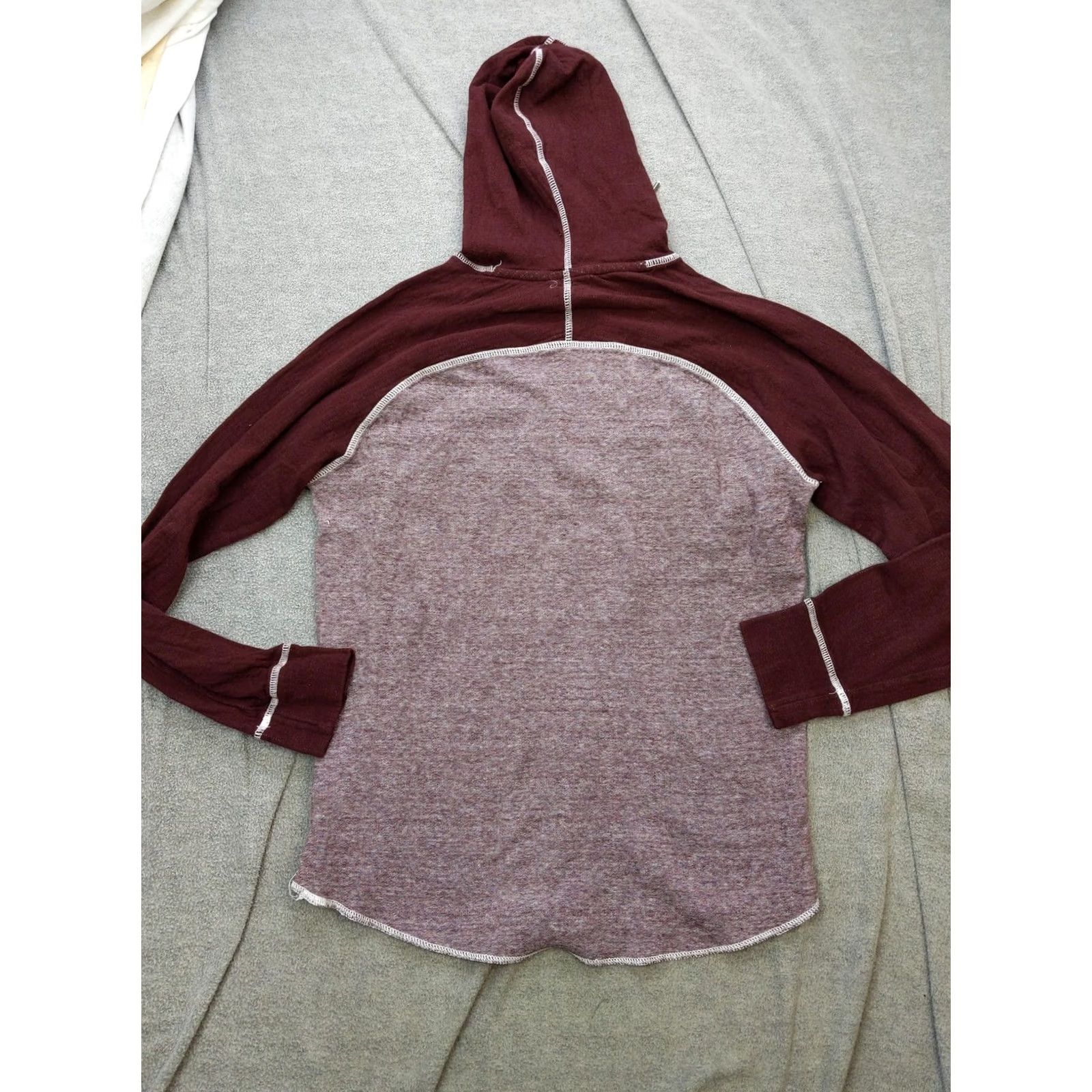 BKE BKE Hoodie Mens Large Red Heather Raglan Long Sleeve Lightweight Pullover B4348 Size US L / EU 52-54 / 3 - 7 Thumbnail