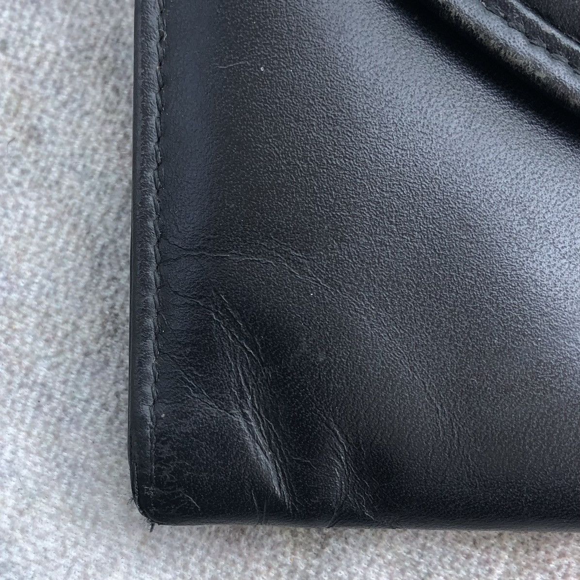 Balenciaga Authentic Balenciaga Paris Leather Wallet Black Size ONE SIZE - 18 Thumbnail