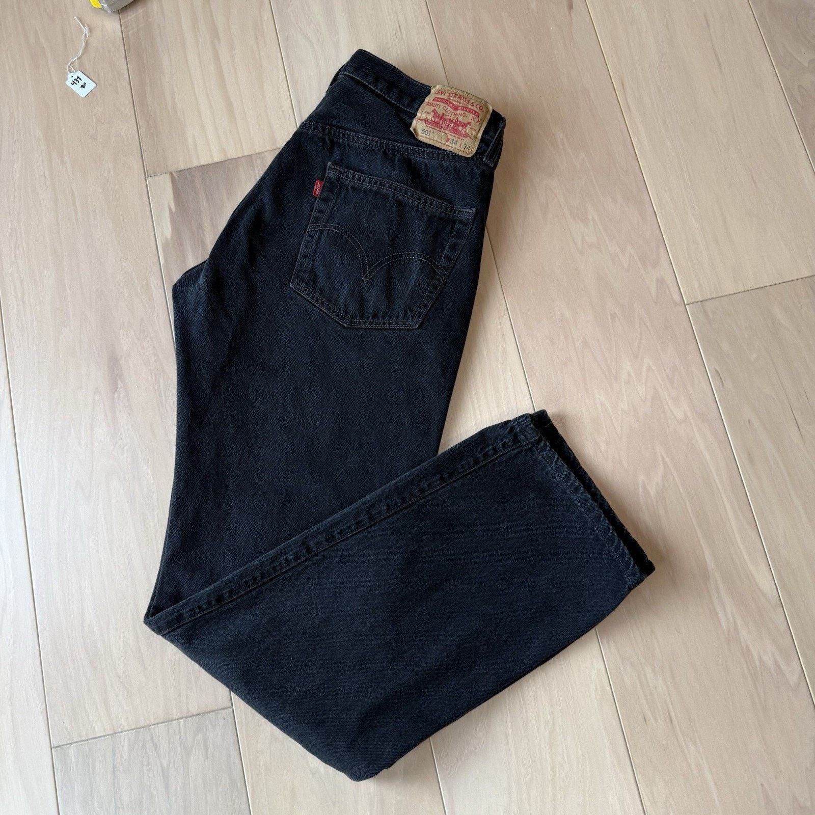 Levi's Vintage Levis 501 Jeans Black Denim Straight Leg Button Fly Size US 32 / EU 48 - 11 Thumbnail