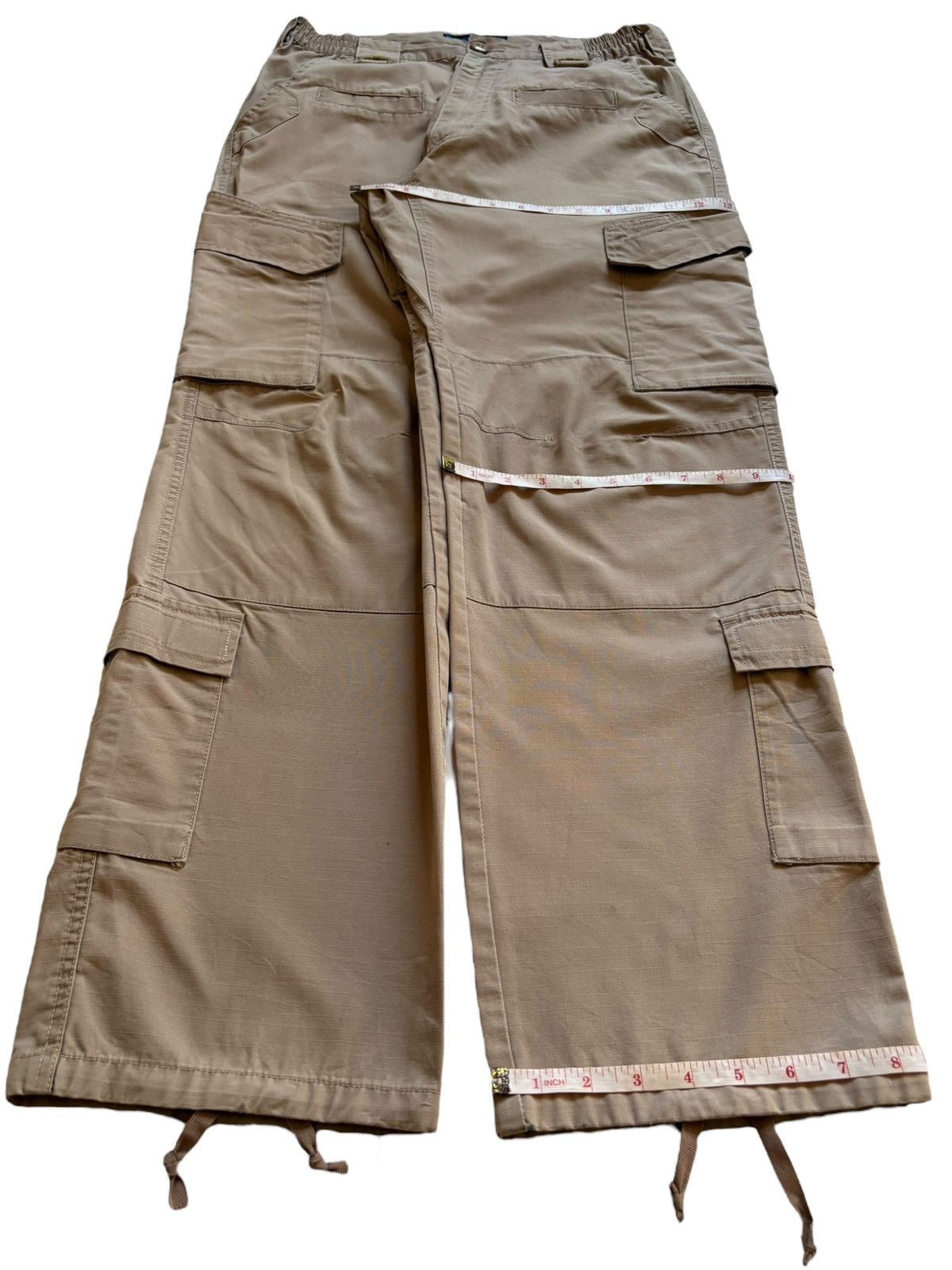 Japanese Brand Vintage Japanese Brand Cargo Multi Pocket Baggy Jeans Size US 31 - 14 Thumbnail