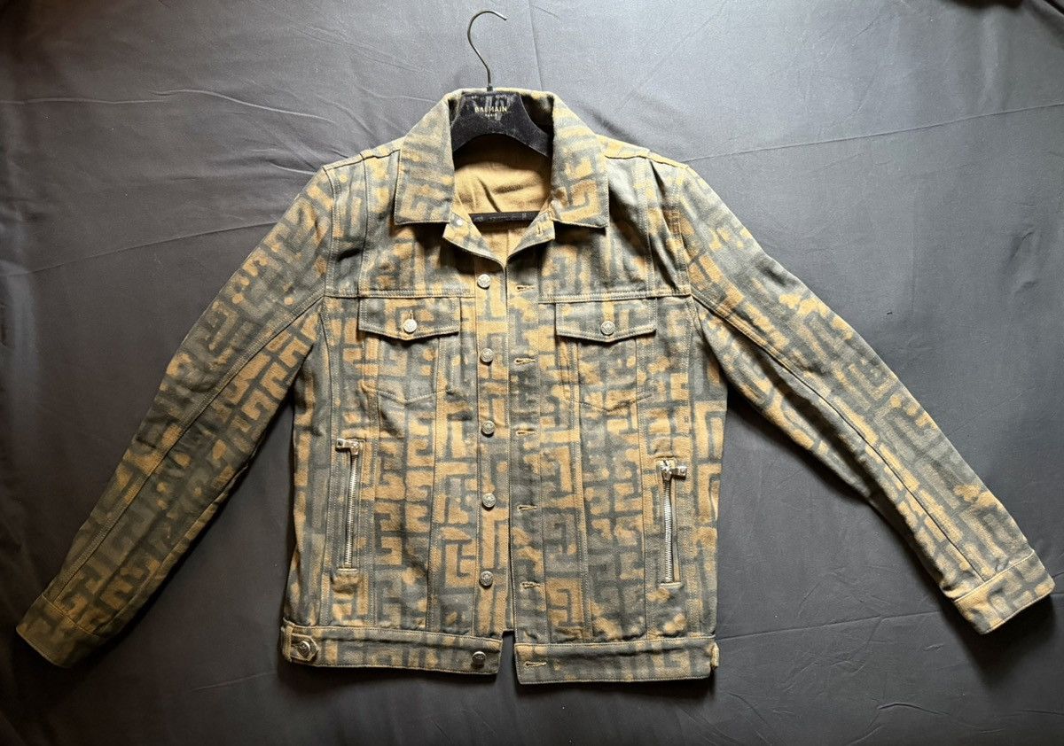 Balmain Balmain Rare Monogram Distressed Denim Jacket Size US M / EU 48-50 / 2 - 1 Thumbnail
