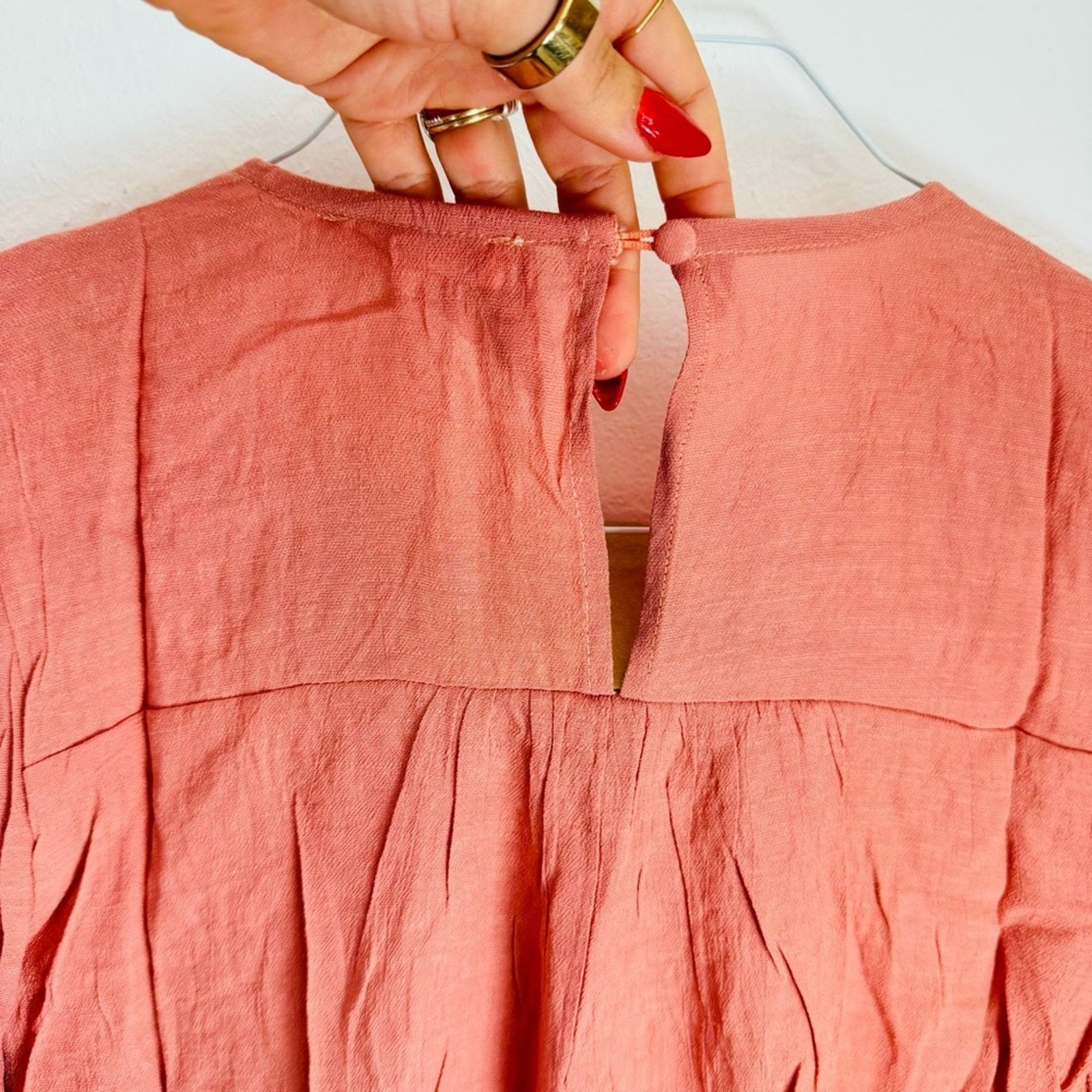 Nordstrom NEW PEPPER Dusty Rose Pink Crochet Lace $88 Blouse Shirt Top Size S / US 4 / IT 40 - 8 Thumbnail