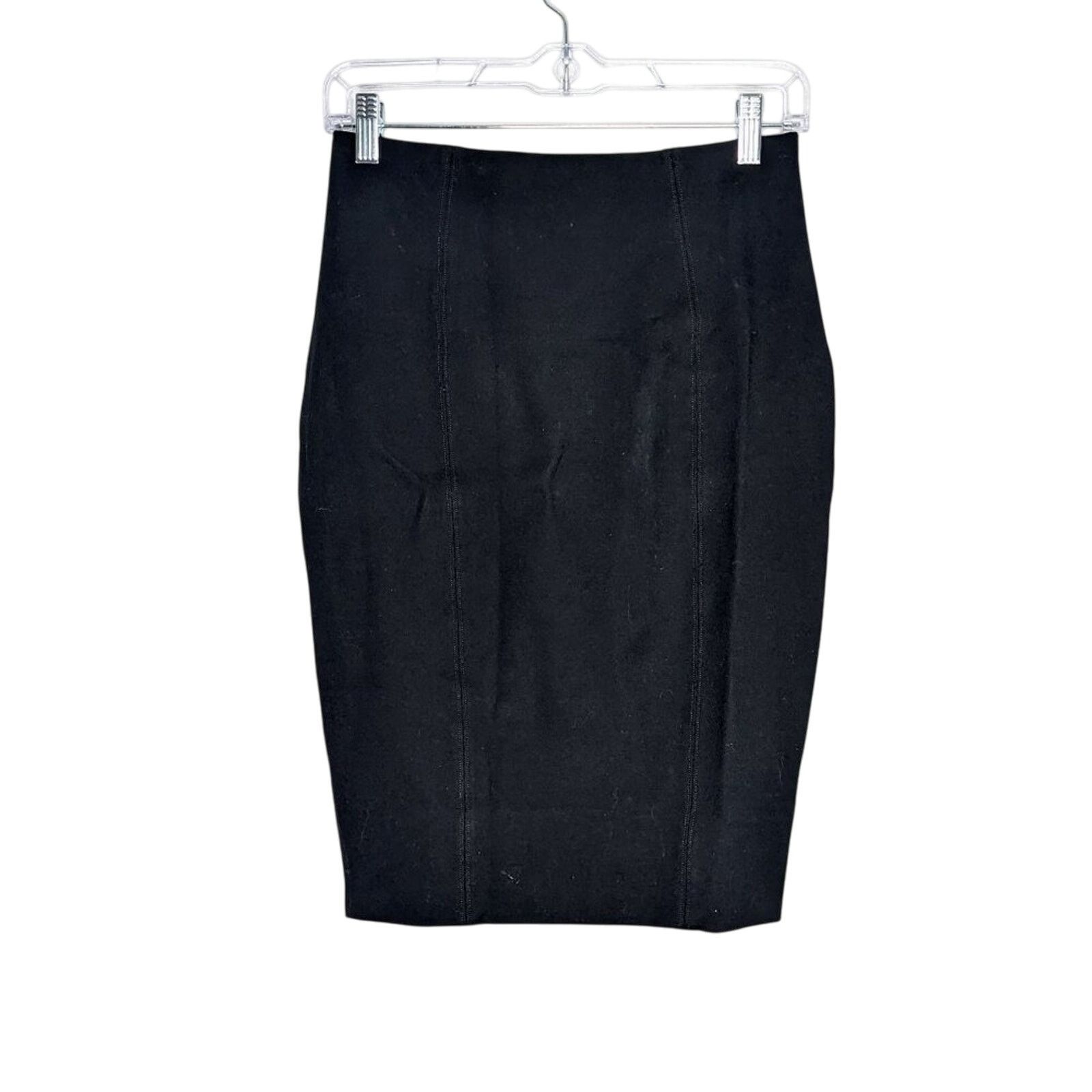 Spanx Spanx Black Stretch Slimming Pencil Skirt Double Back Slit S Size 28" / US 6 / IT 42 - 1 Thumbnail