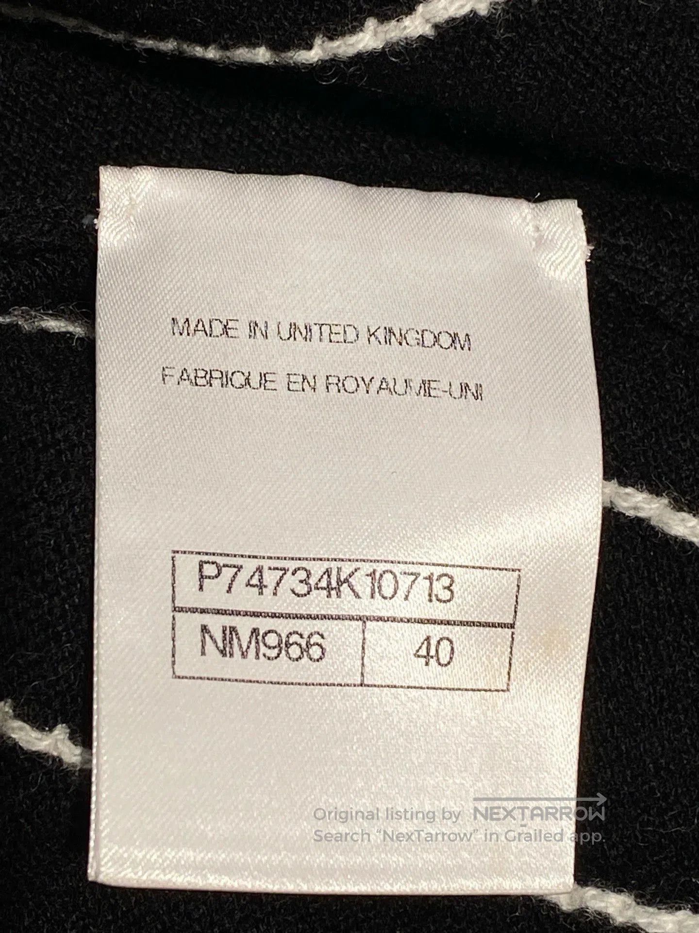 Chanel Chanel 2023 Black Stripe Cashmere Sweater. Size US L / EU 52-54 / 3 - 4 Thumbnail