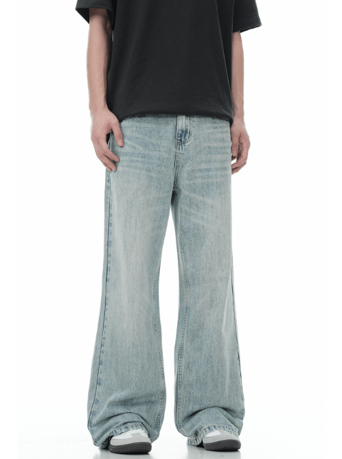 Japanese Brand Men's high street cleanfit retro loose wide-leg jeans Size US 32 / EU 48 - 2 Thumbnail