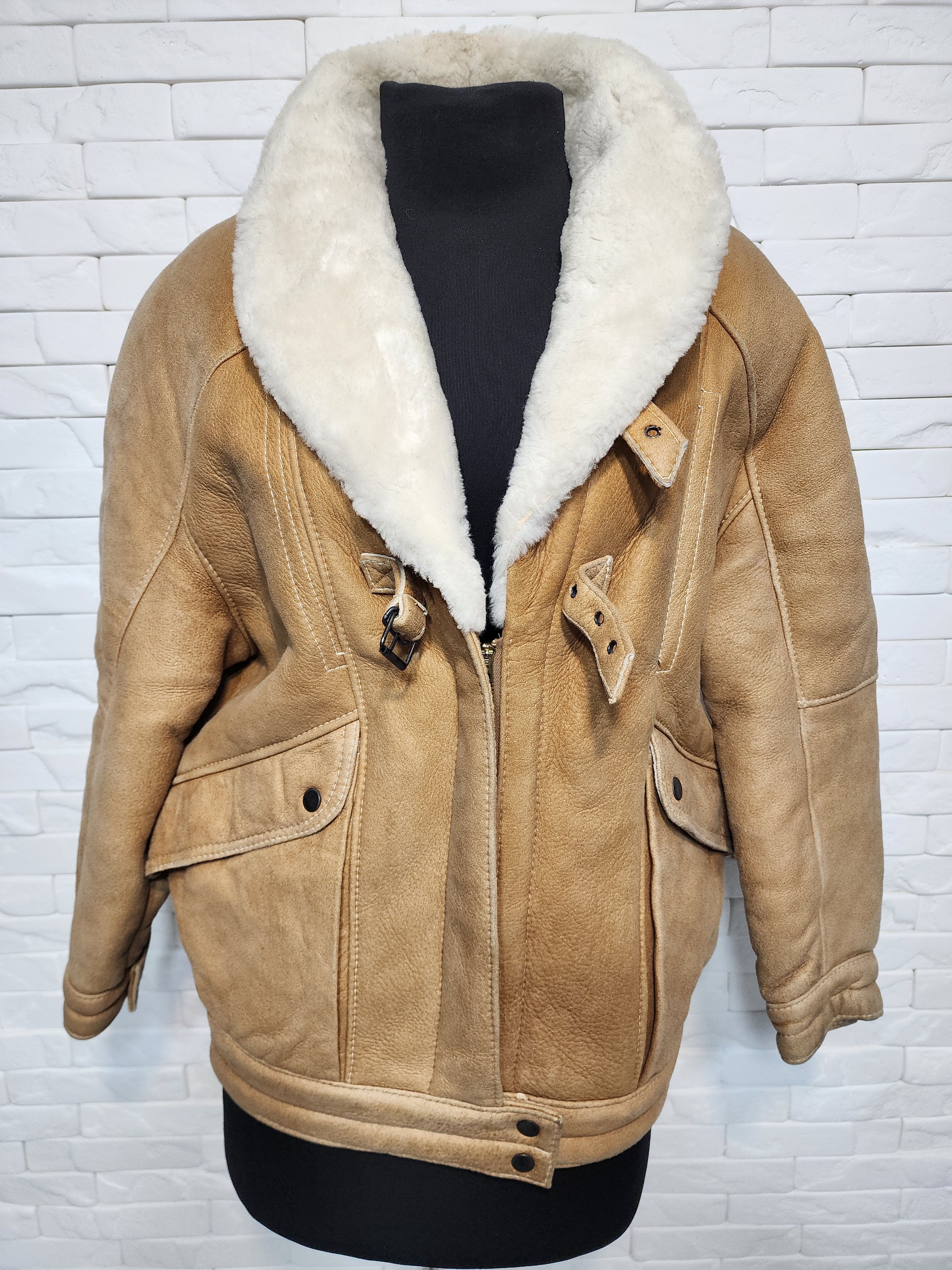 Uniqlo Brown Women's Sheepskin Jacket: Size XL / US 12-14 / IT 48-50 - 1 Thumbnail