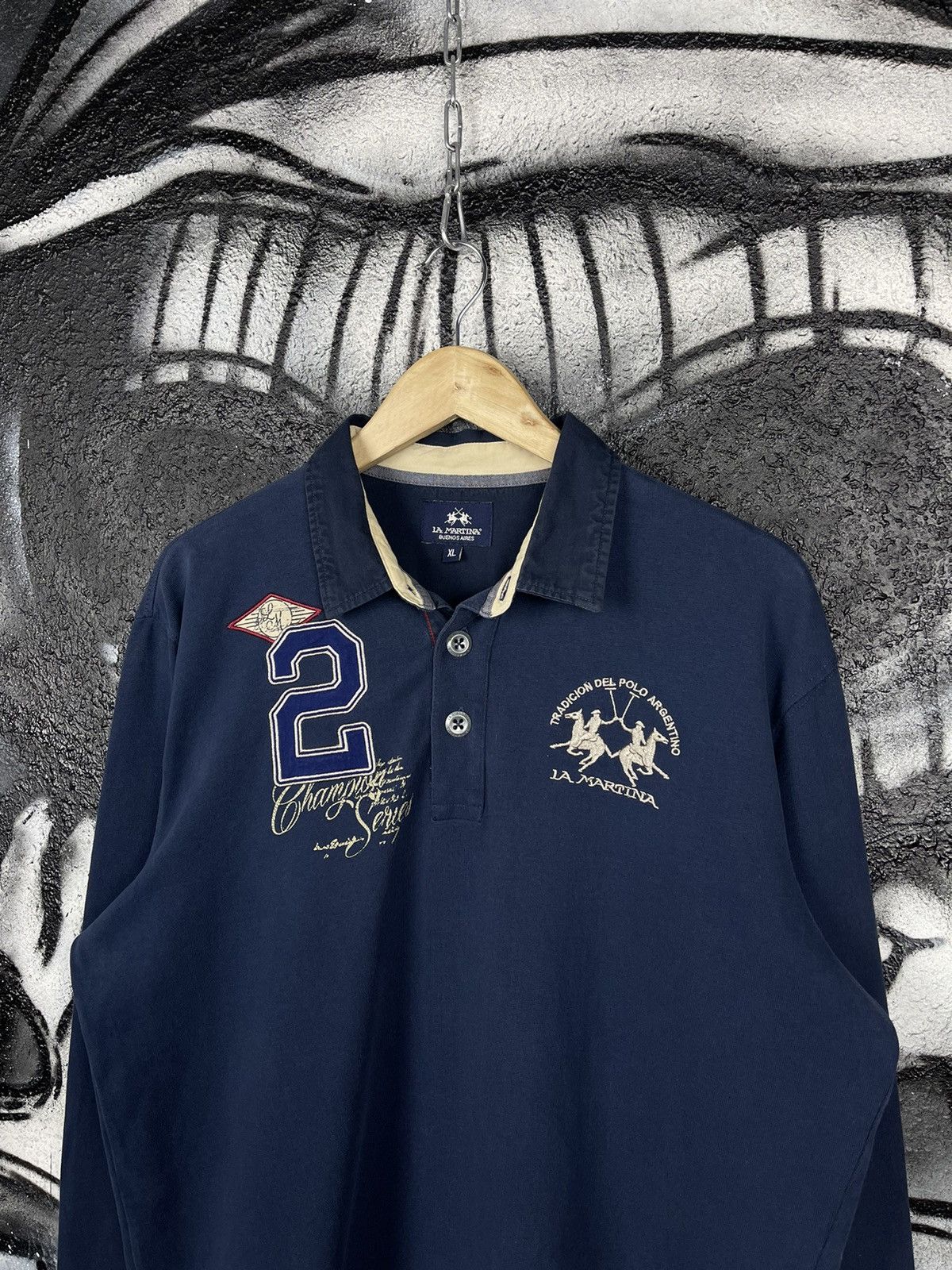 Vintage La Martina Rugby Long Sleeve Polo Men’s Size XL Size US XL / EU 56 / 4 - 3 Thumbnail