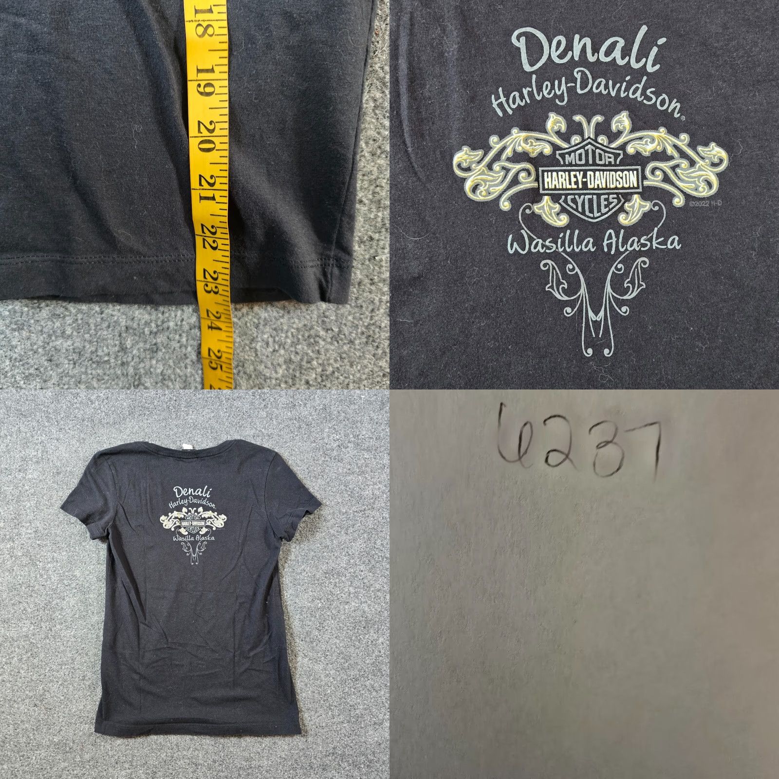 Harley Davidson Harley-Davidson Top Womens Size XS Black Red Alaska Logo Classic Fitted Basic Size XS / US 0-2 / IT 36-38 - 8 Thumbnail