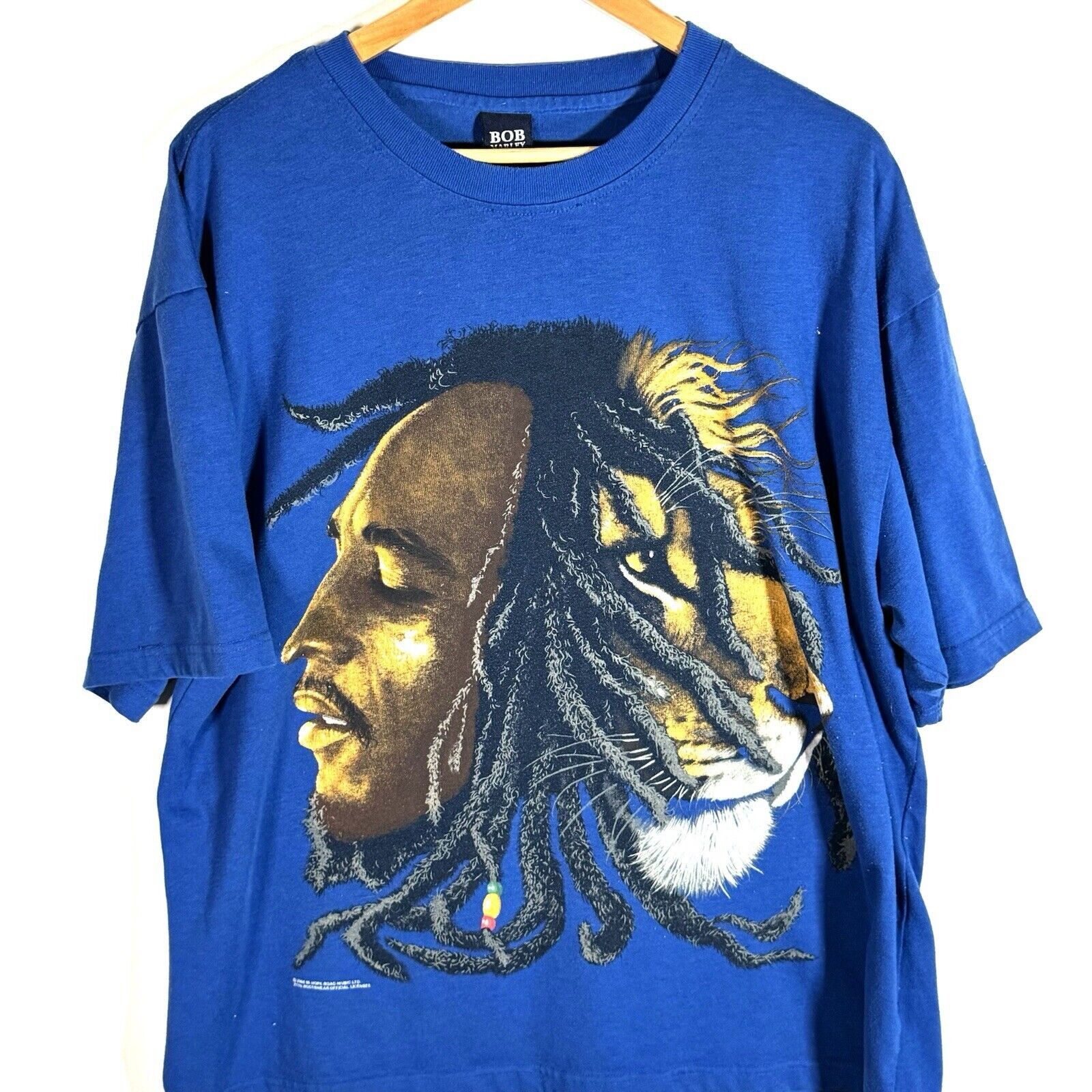 Bob Marley 2006 Bob Marley Hope Road Lion Graphic T-shirt Size 2XL Blue Size US XXL / EU 58 / 5 - 5 Thumbnail