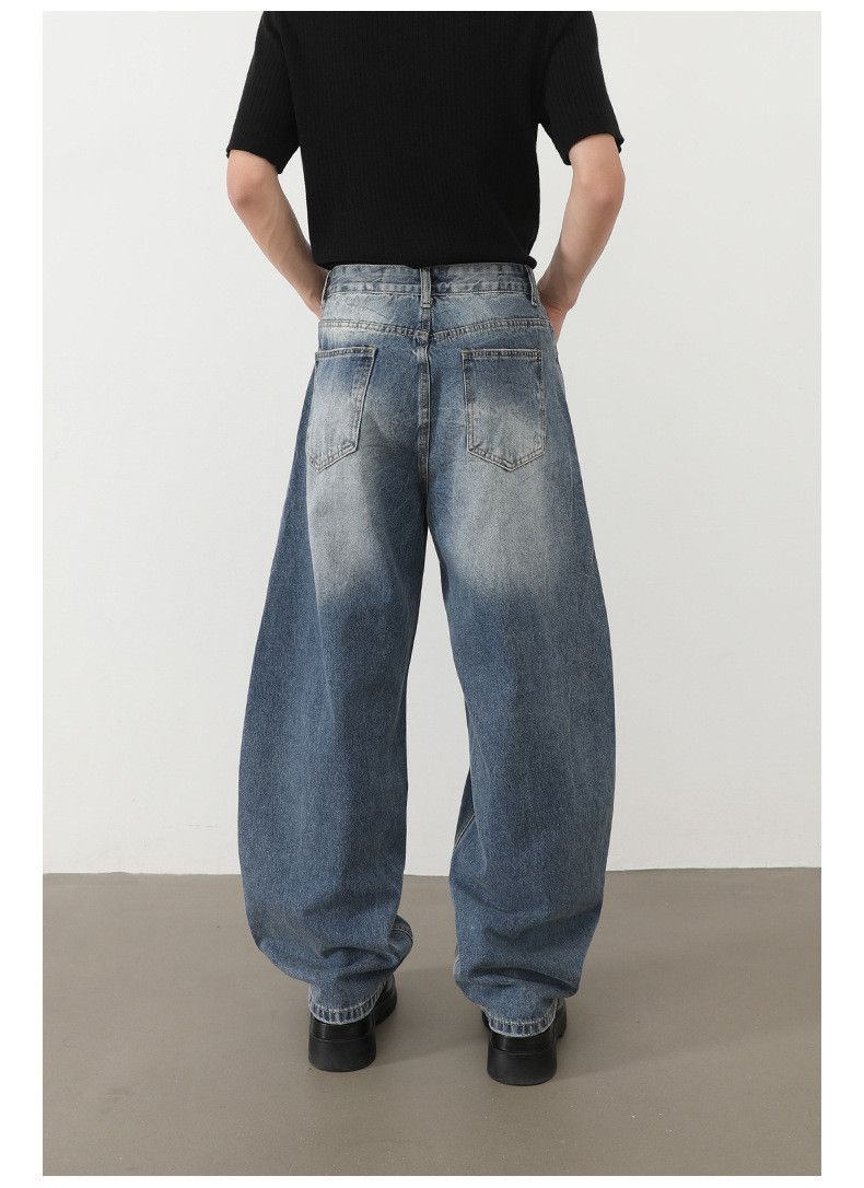 Vintage American street men's loose straight wide-leg sloping jeans Size US 32 / EU 48 - 5 Thumbnail