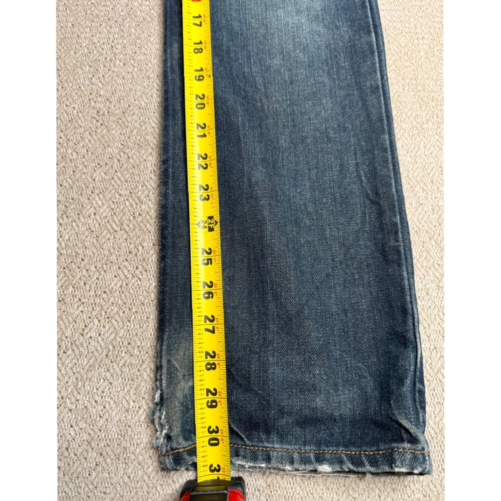 Vintage Bullhead Denim Co. Slim Fit Jeans Distressed Blue Denim Men's Size 30x32 Jeans Size US 30 / EU 46 - 7 Thumbnail
