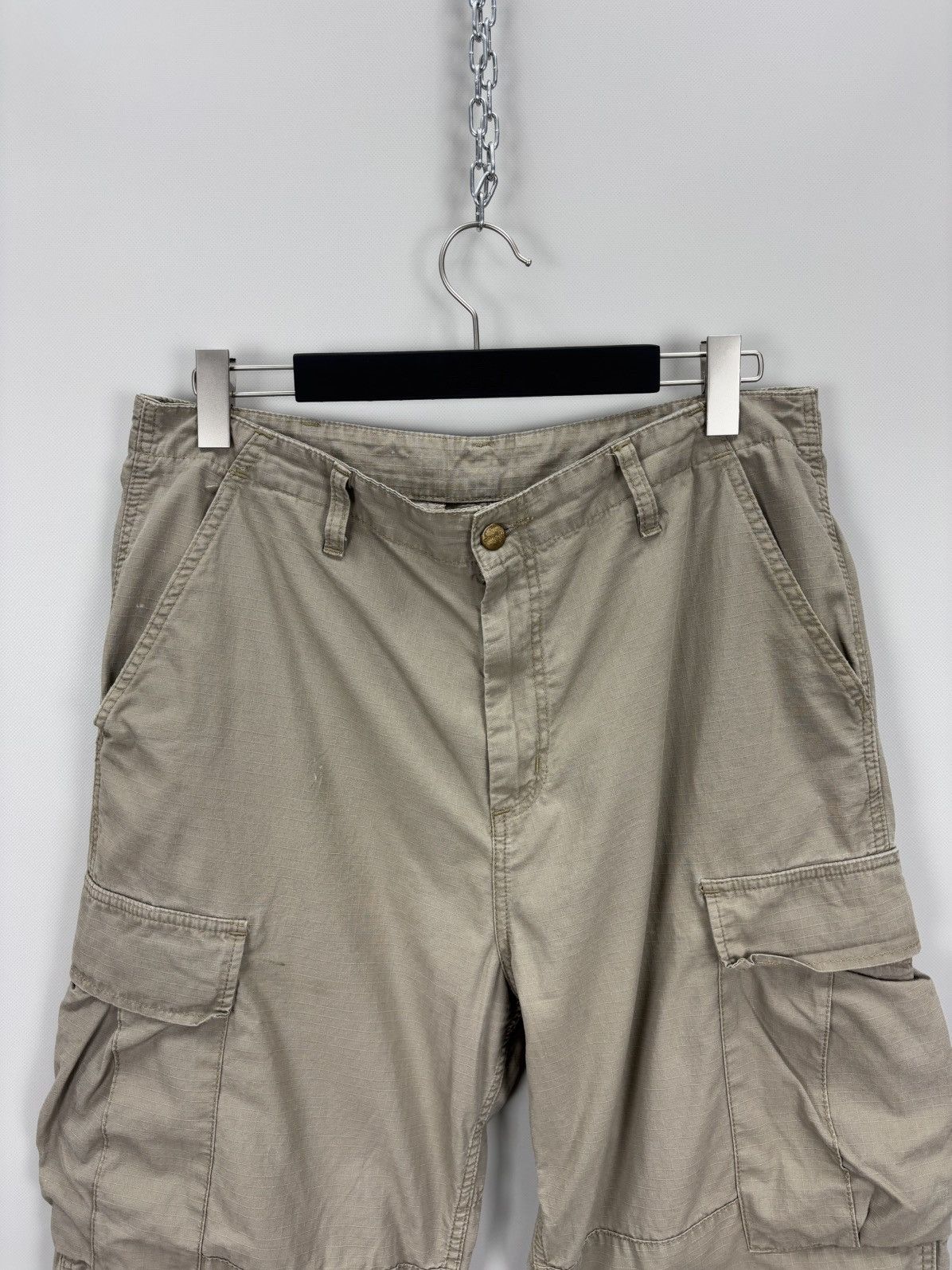 Carhartt Mens cargo pants Carhartt Size 34x36 Color Brown Size US 34 / EU 50 - 3 Thumbnail