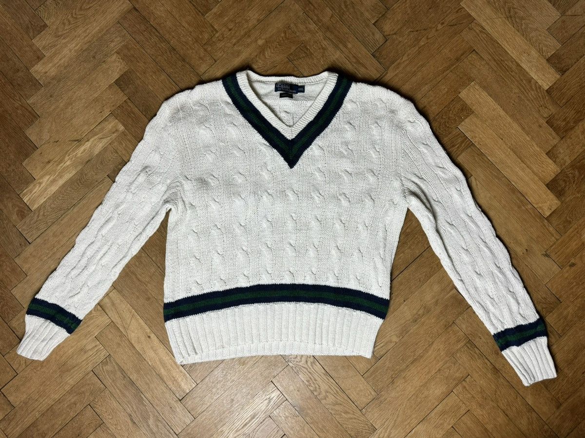 Polo Ralph Lauren Vintage Polo Ralph Lauren Cricket Cable Knit Sweater XXL Size US XXL / EU 58 / 5 - 1 Thumbnail